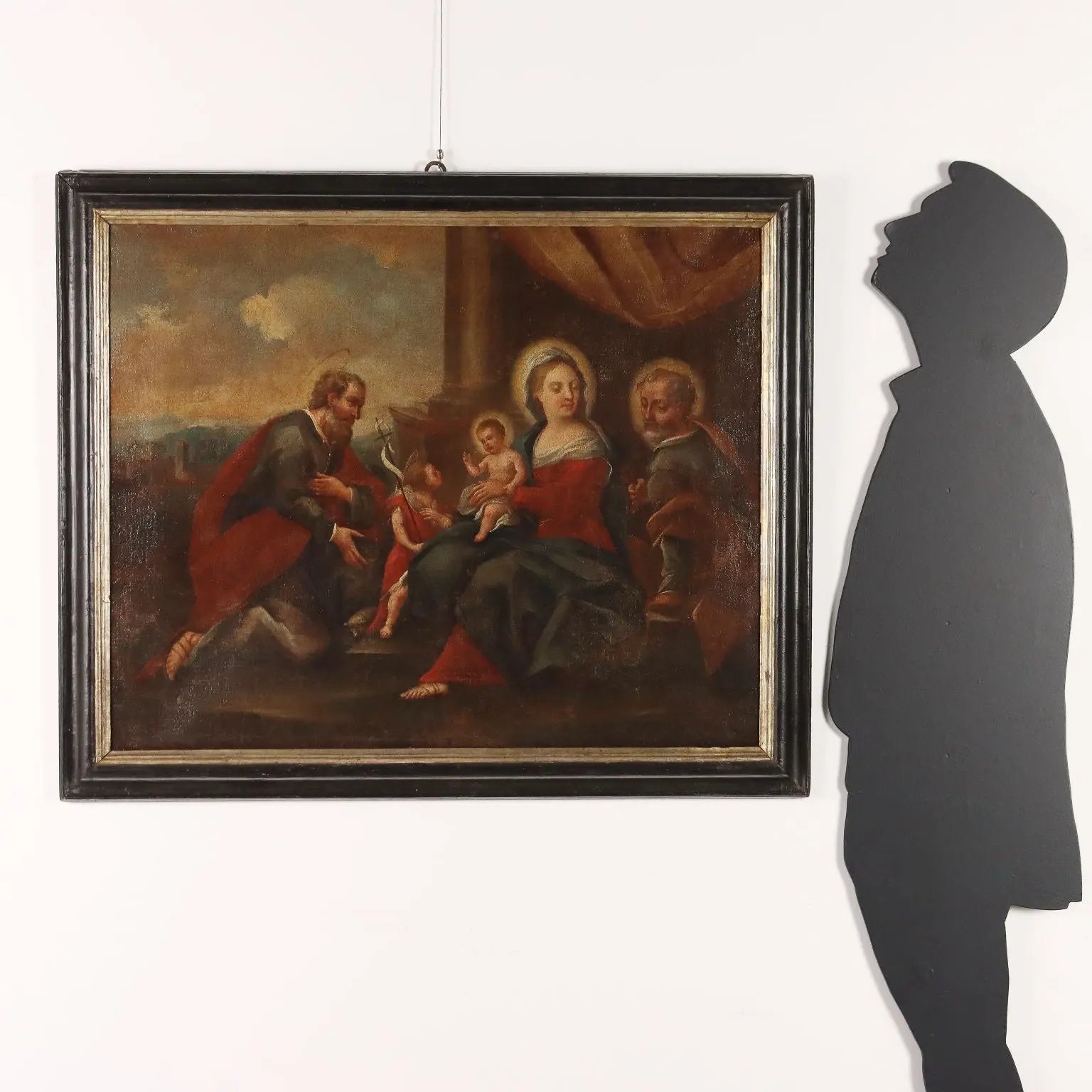 The Holy Family with Saints Antique Painting XVII-XVIII Century | Art | Antique Painting