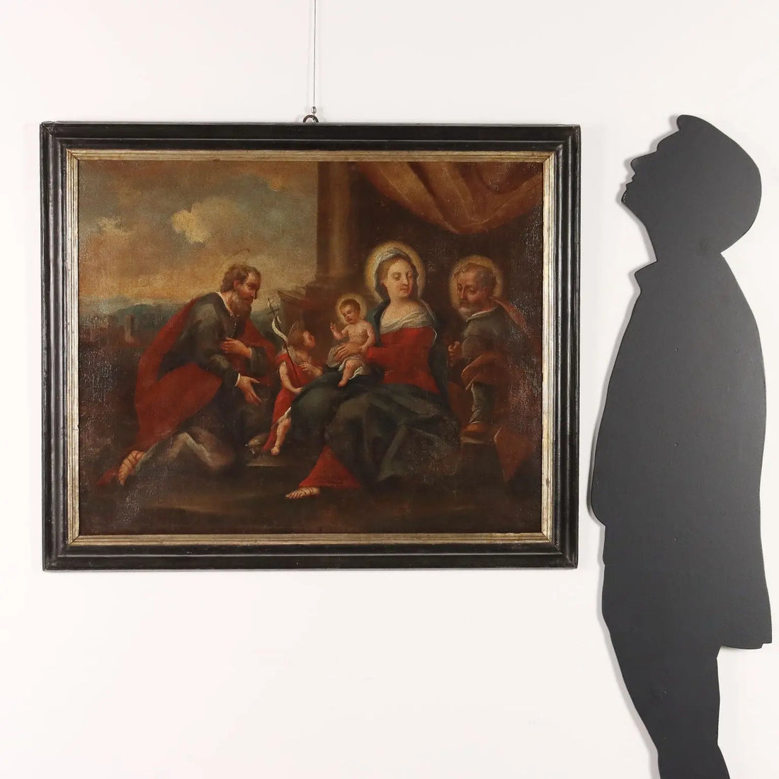 The Holy Family with Saints Antique Painting XVII-XVIII Century | Art | Antique Painting