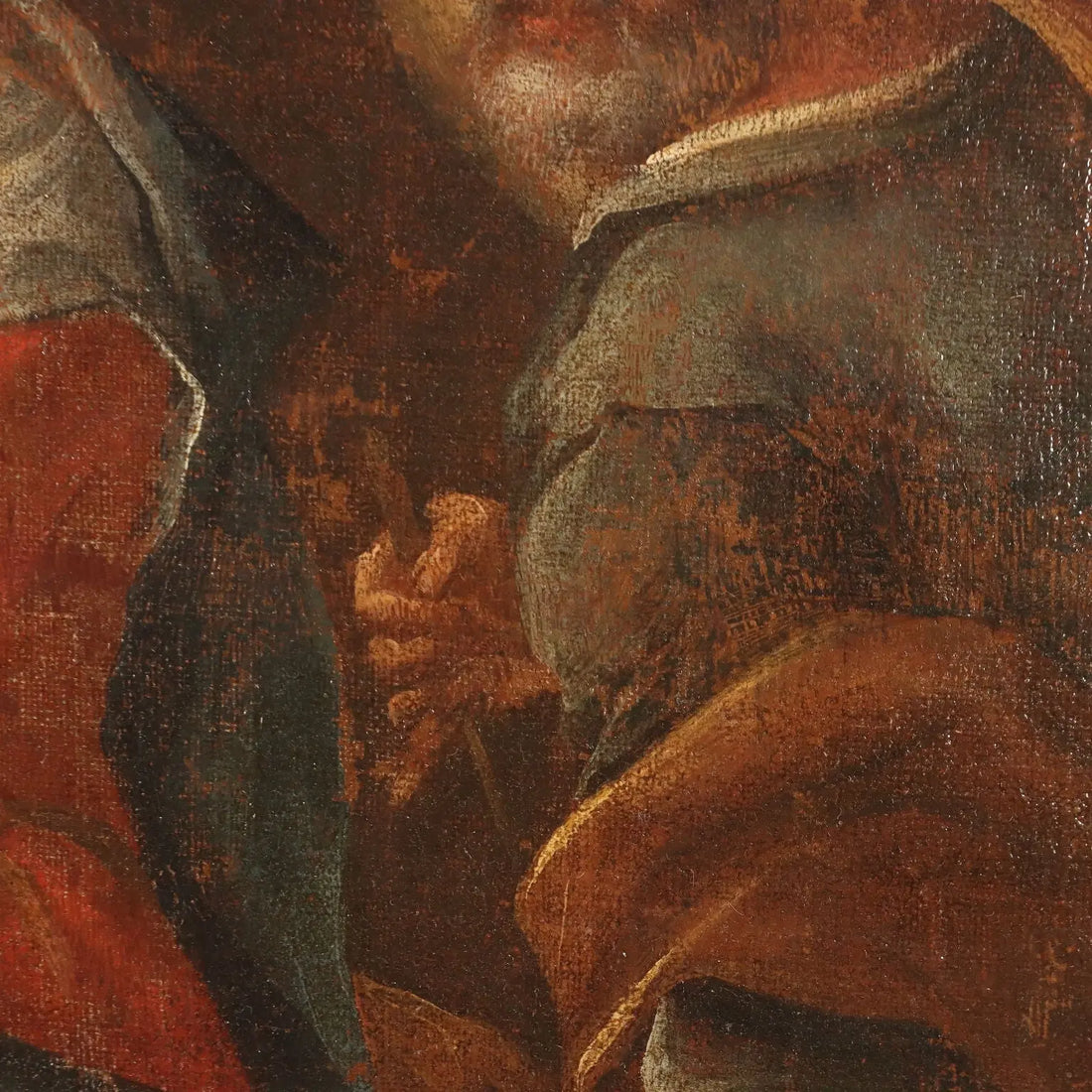 The Holy Family with Saints Antique Painting XVII-XVIII Century | Art | Antique Painting