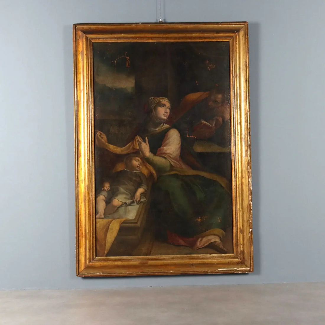 The Holy Family Antique Painting Oil on Canvas Northern Europe | Art | Antique Painting