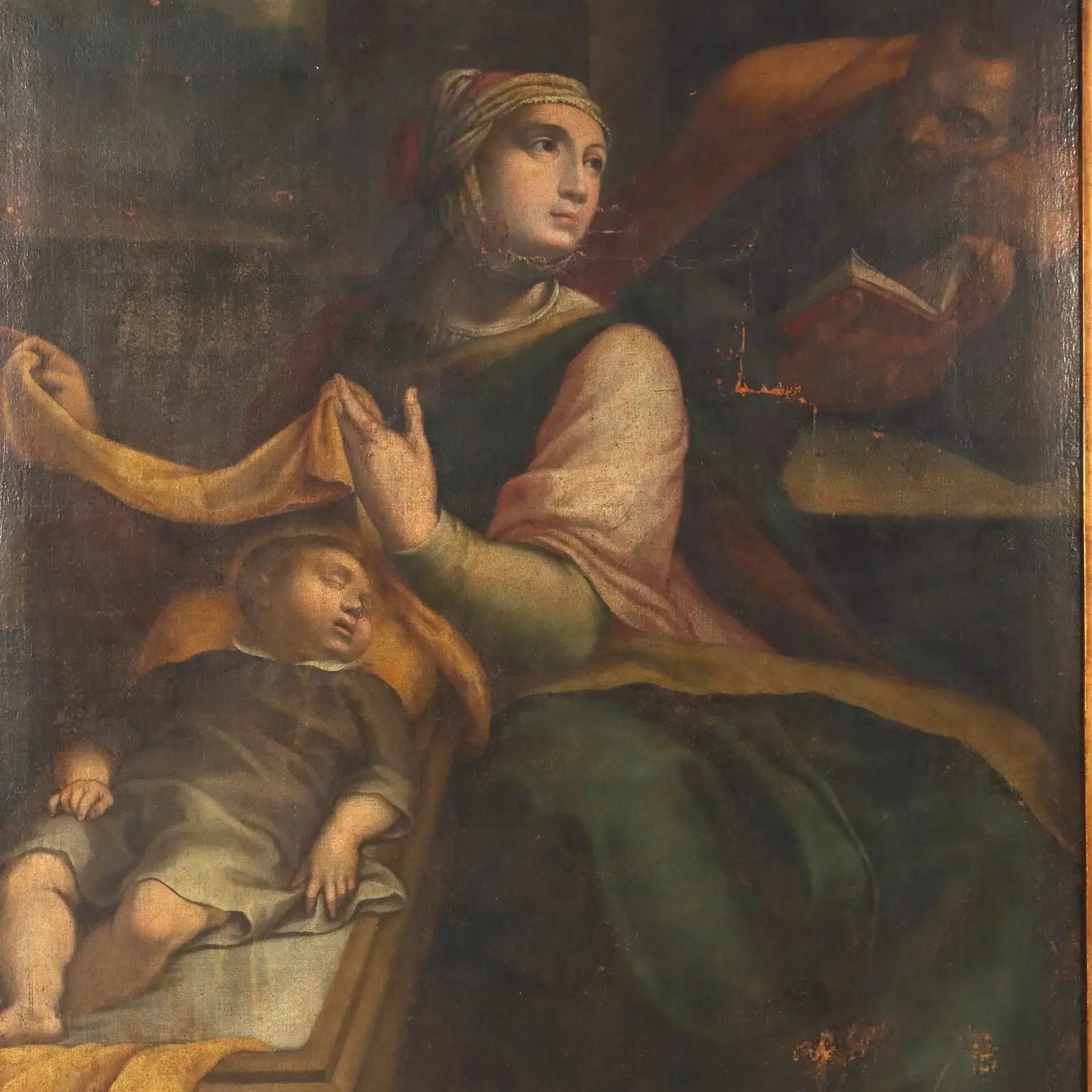 The Holy Family Antique Painting Oil on Canvas Northern Europe | Art | Antique Painting