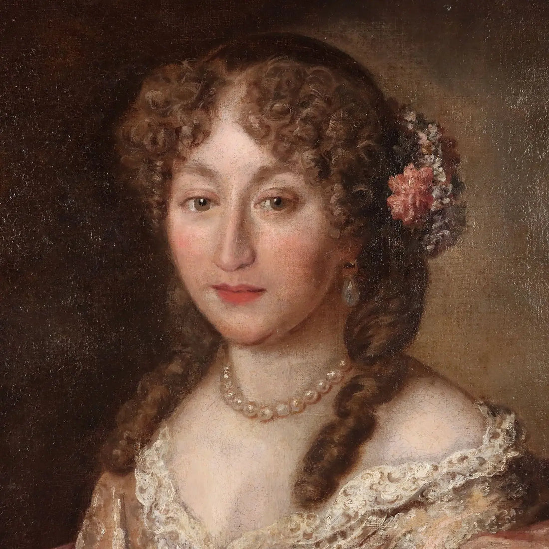 Antique Painting Female Portrait in the Style of Jakob Ferdinand Voet - In the style of Jakob Ferdinand Voet | Art | Antique Painting