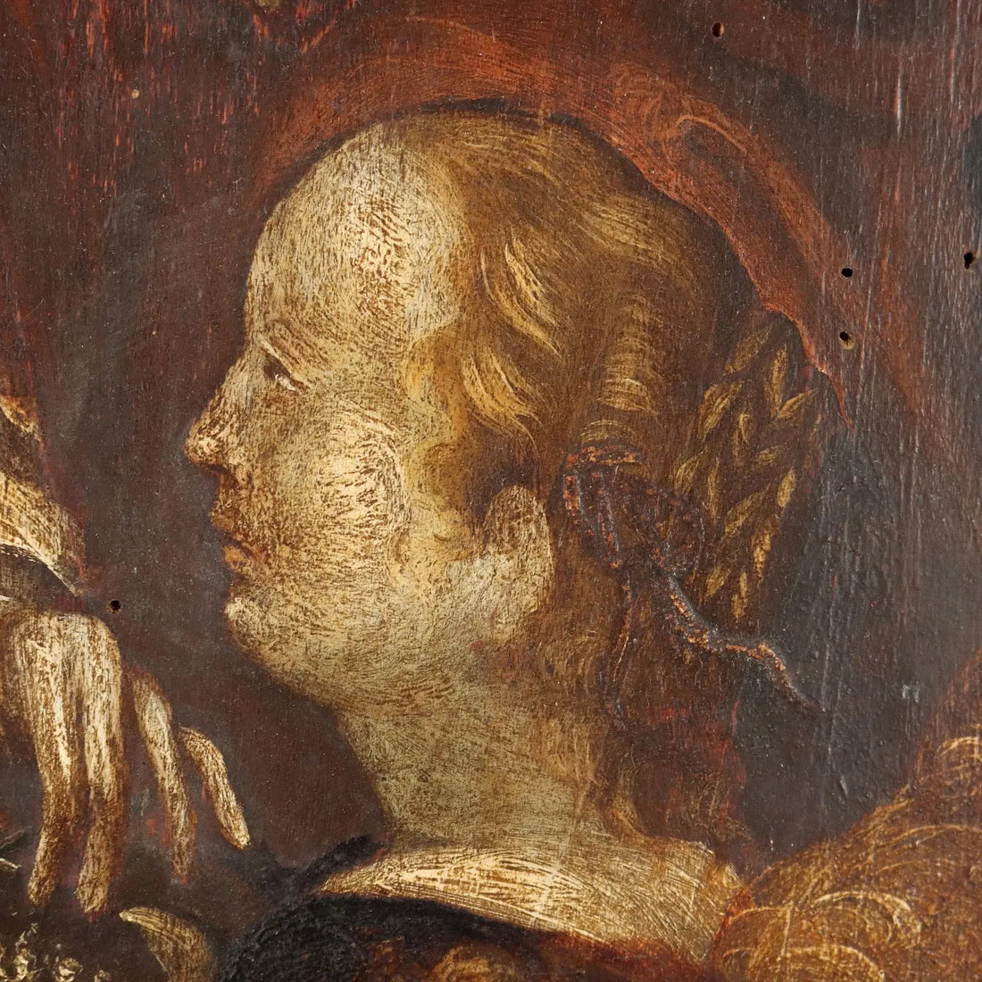 The Holy Family Antique Painting Oil on Panel XVI-XVII Century | Art | Antique Painting
