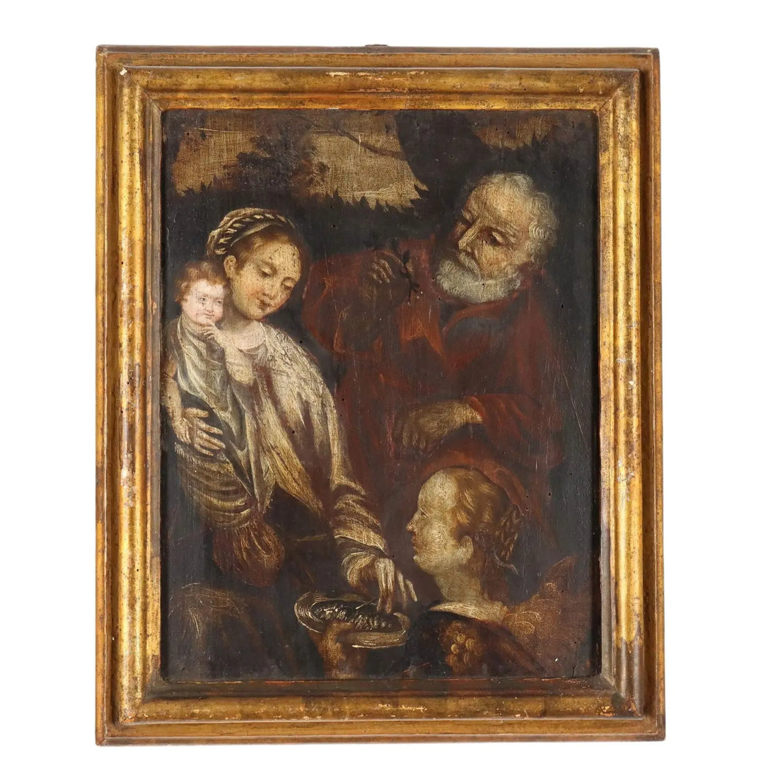 The Holy Family Antique Painting Oil on Panel XVI-XVII Century | Art | Antique Painting