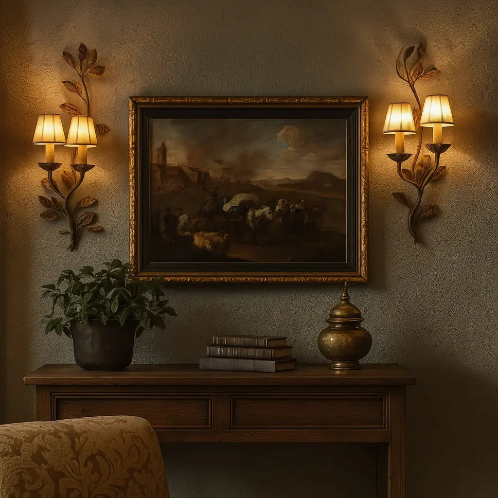 The Escape from the Besieged City Oil on Canvas XVII Century | Art | Antique Painting