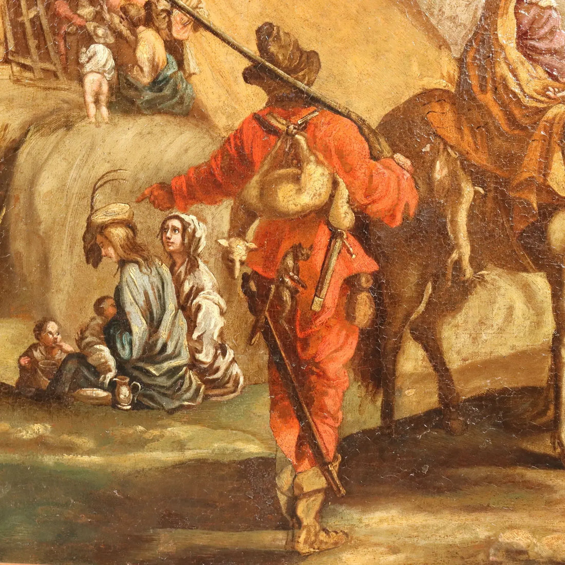 Village Glimpse Antique Painting Oil on Canvas Italy XVIII Century | Art | Antique Painting