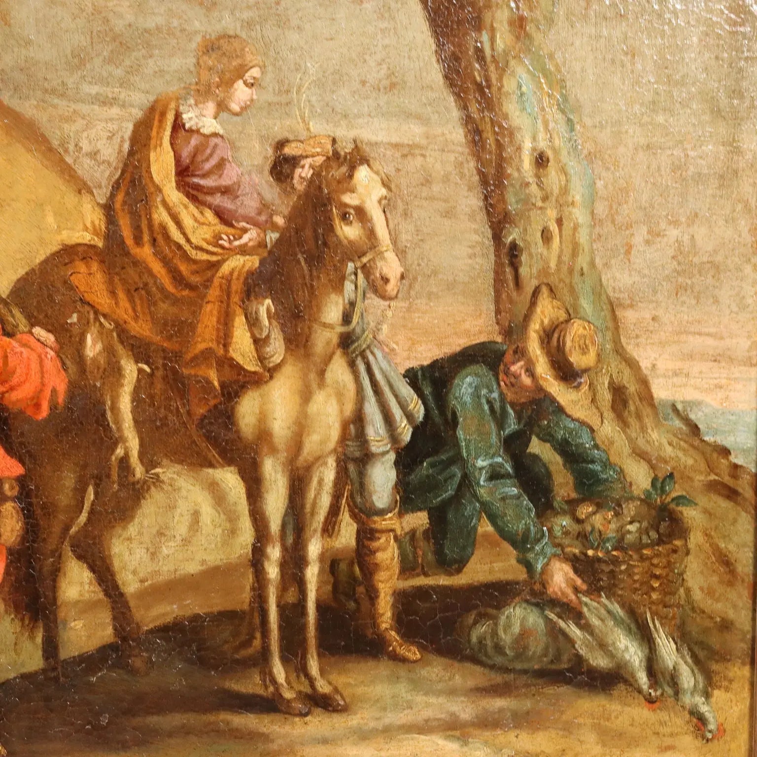 Village Glimpse Antique Painting Oil on Canvas Italy XVIII Century | Art | Antique Painting