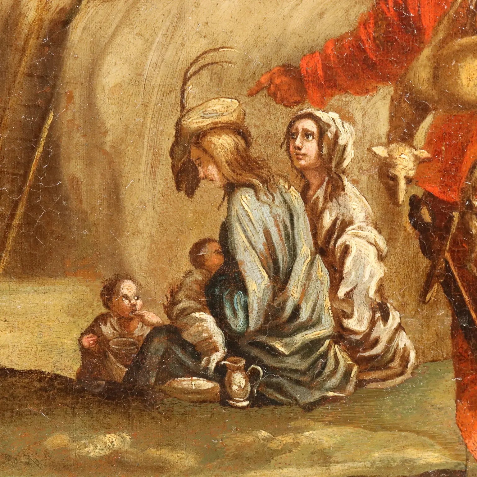 Village Glimpse Antique Painting Oil on Canvas Italy XVIII Century | Art | Antique Painting