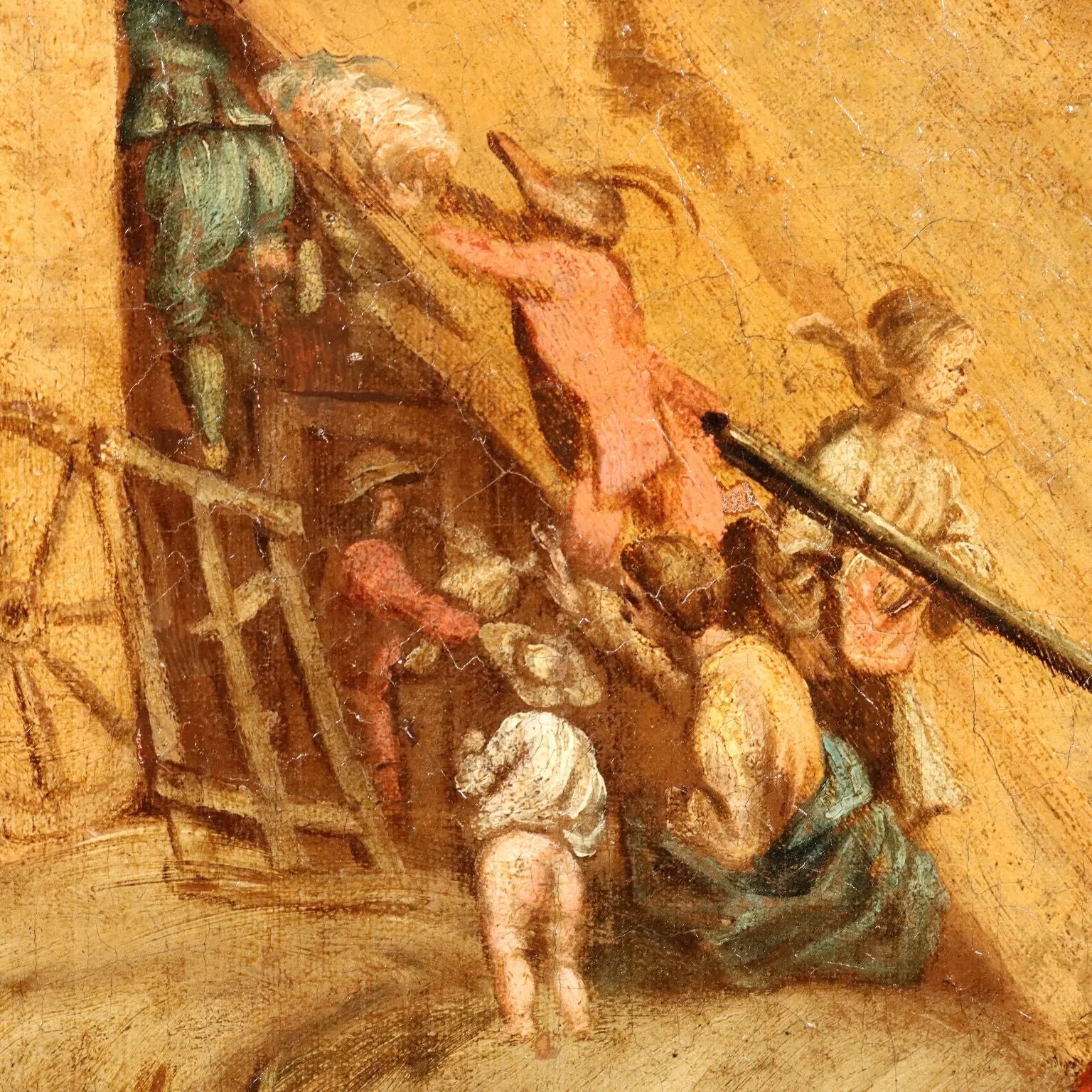 Village Glimpse Antique Painting Oil on Canvas Italy XVIII Century | Art | Antique Painting