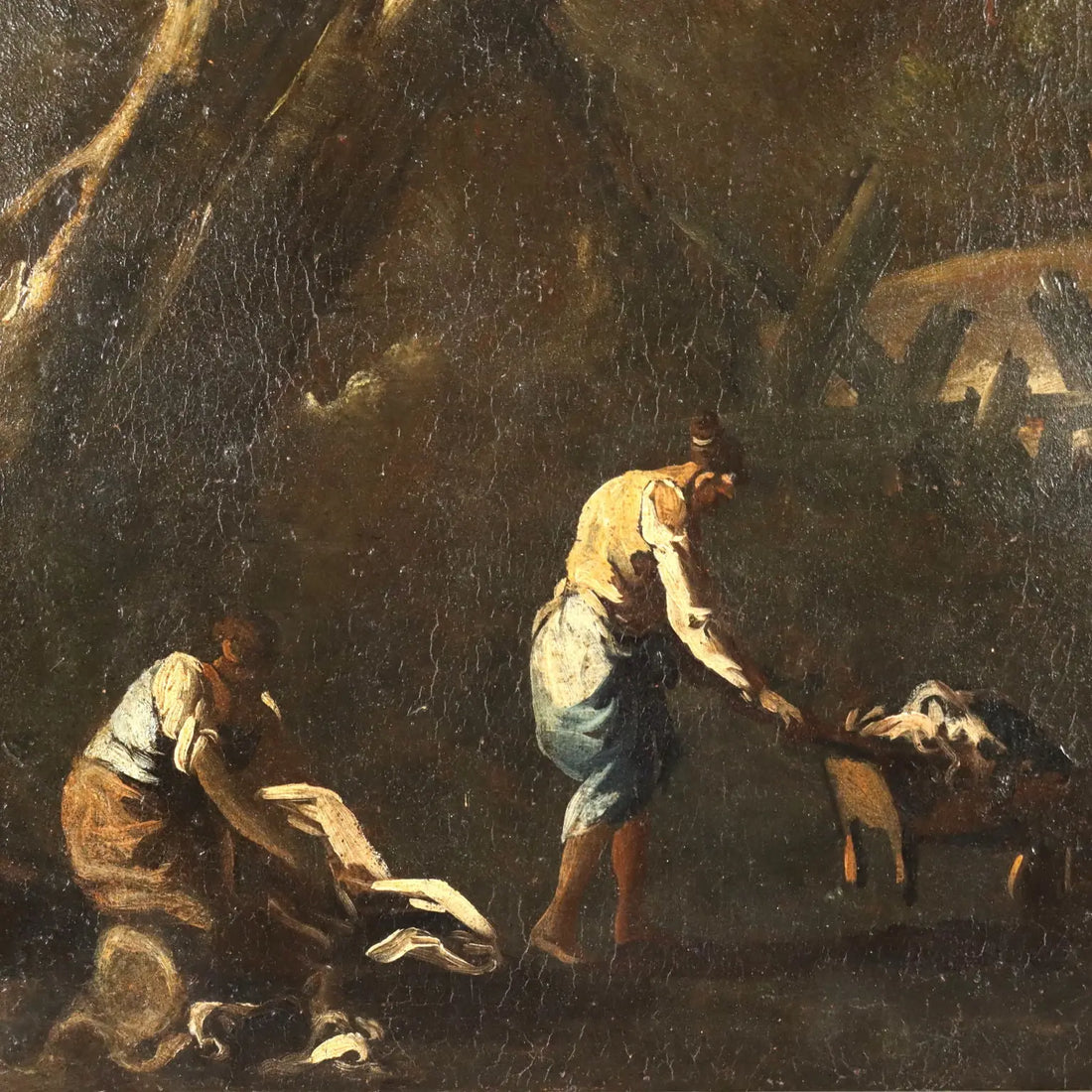 Landscape with River and Figures Oil on Canvas Italy XVIII Century | Art | Antique Painting