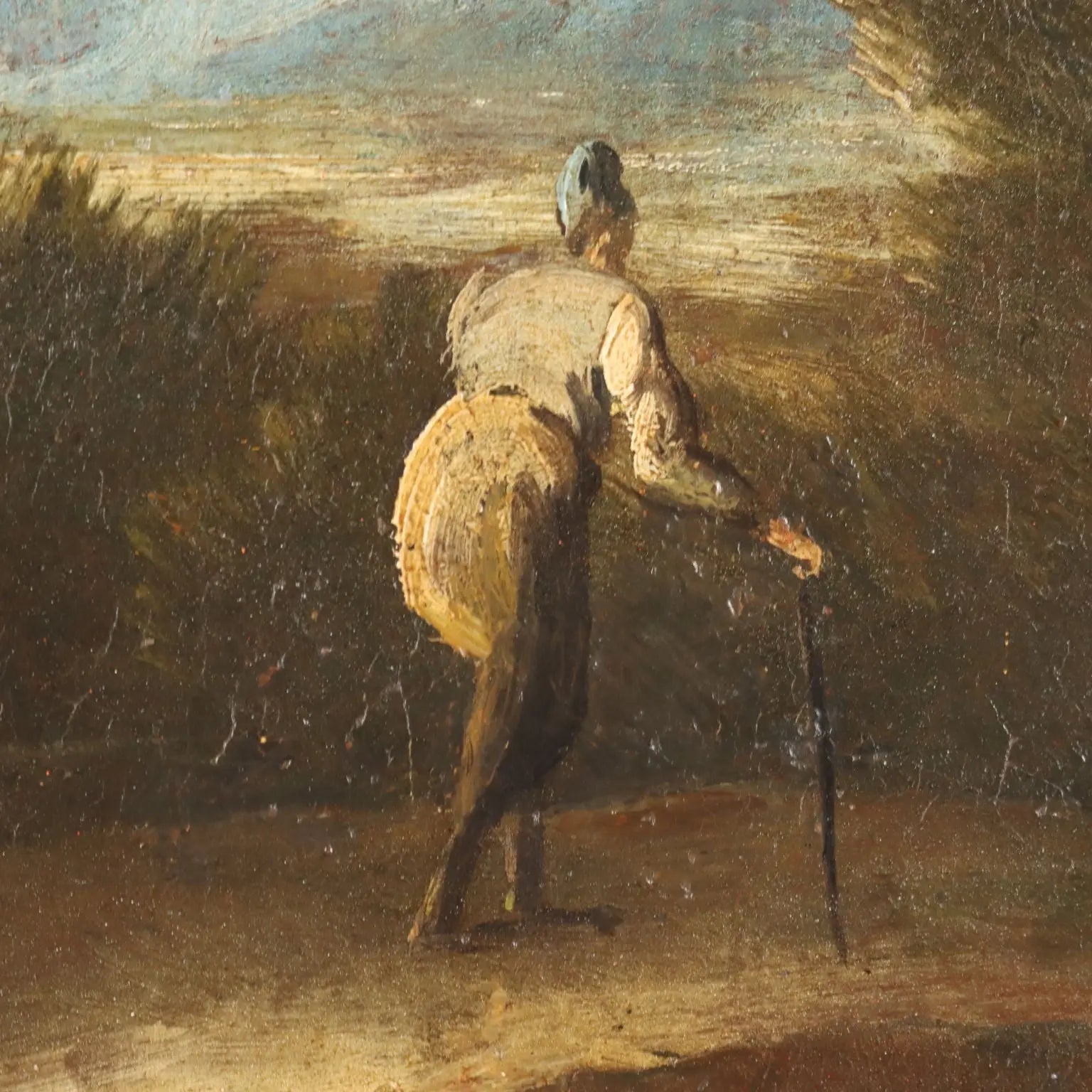 Landscape with River and Figures Oil on Canvas Italy XVIII Century | Art | Antique Painting