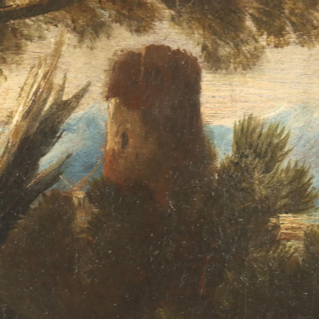 Landscape with River and Figures Oil on Canvas Italy XVIII Century | Art | Antique Painting