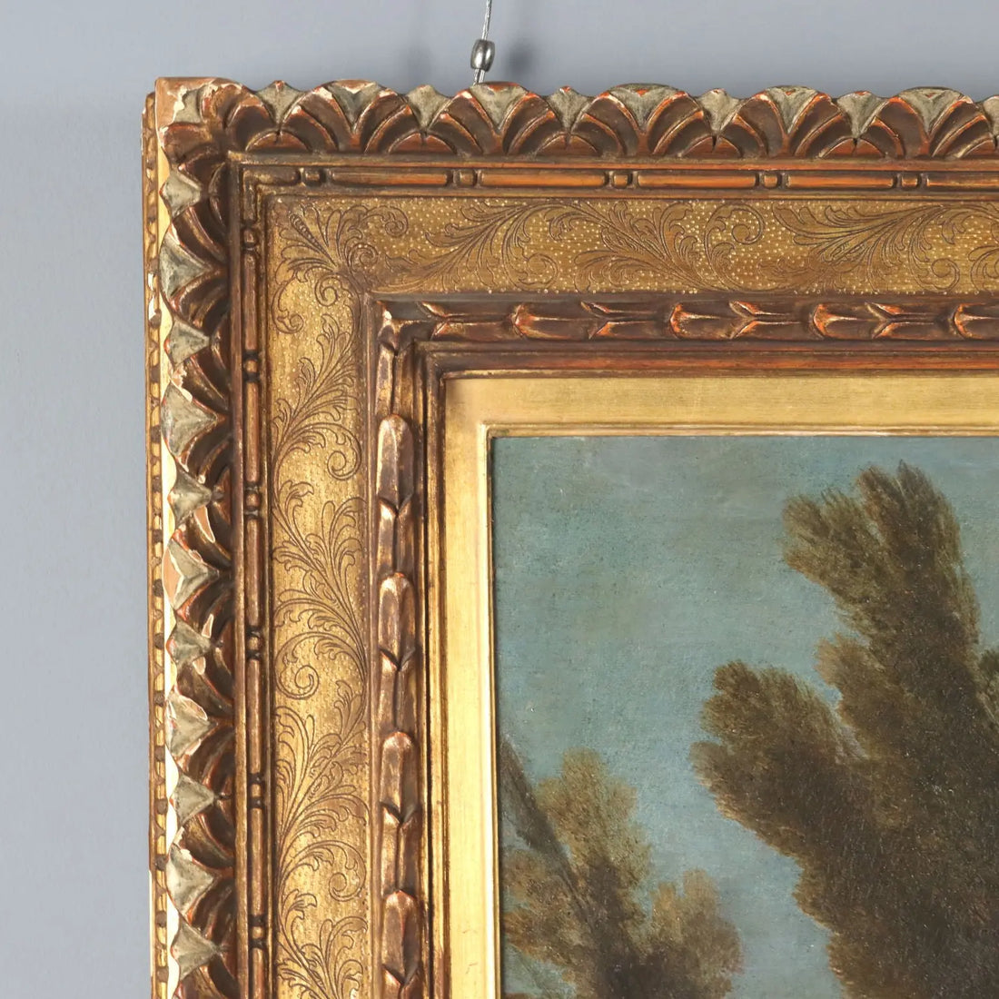 Landscape with River and Figures Oil on Canvas Italy XVIII Century | Art | Antique Painting