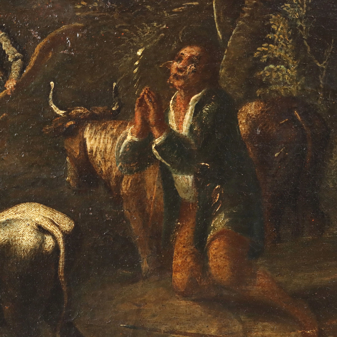 Landscape with Figures and Herd Antique Painting XVIII Century | Art | Antique Painting