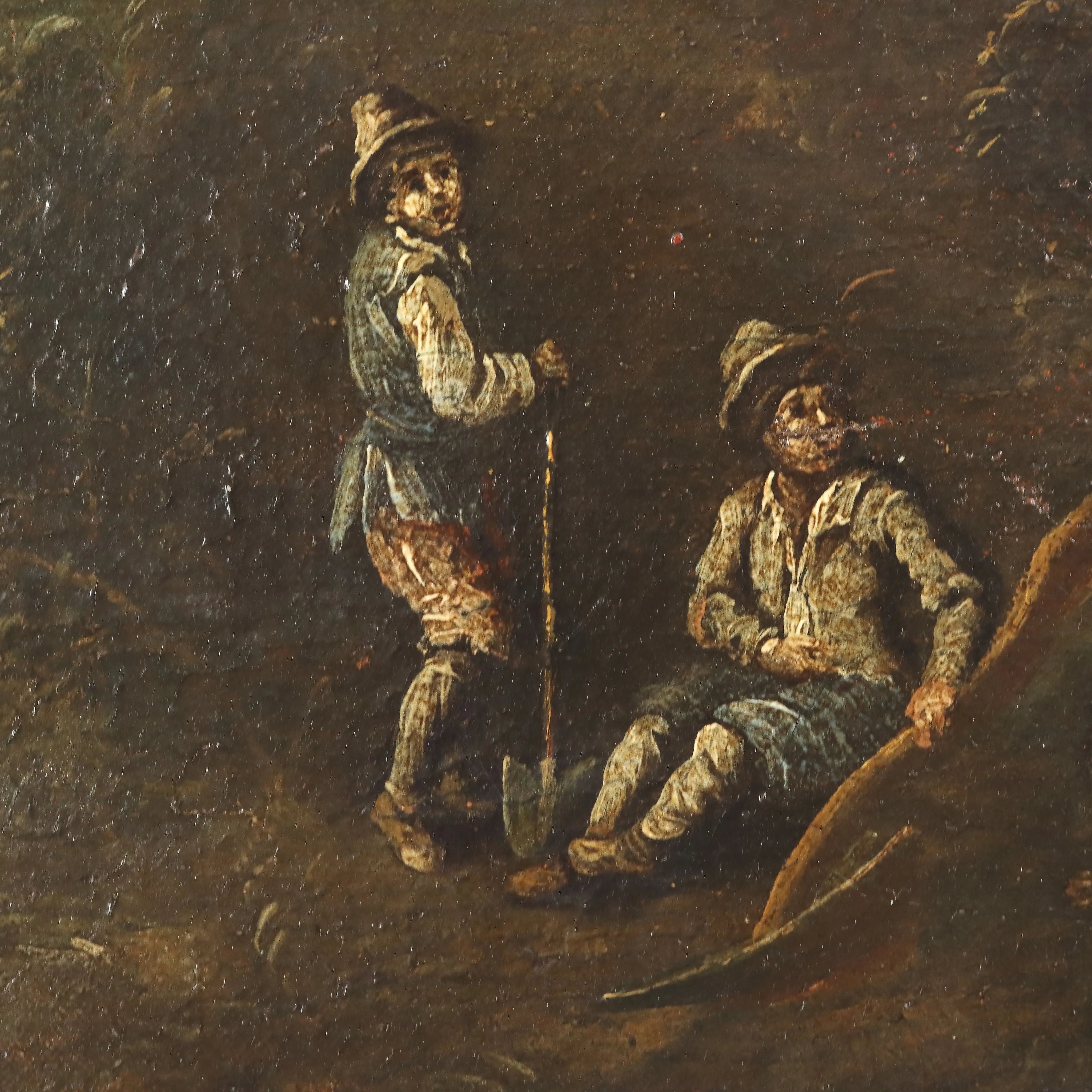 Landscape with Figures and Herd Antique Painting XVIII Century | Art | Antique Painting