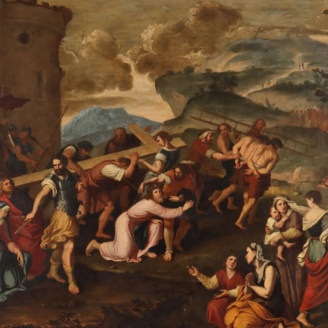 Antique Painting Copy from Pierre Mignard Jesus on the Road to Calvary - Jesus on the Road to Calvary | Art | Antique Painting