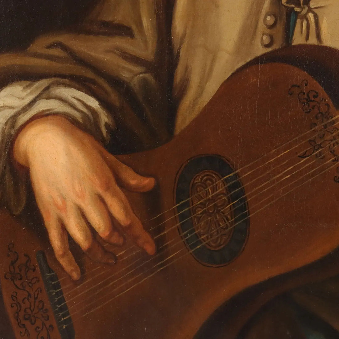 The Guitar Player Antique Painting Oil on Canvas XIX Century | Art | 19th Century