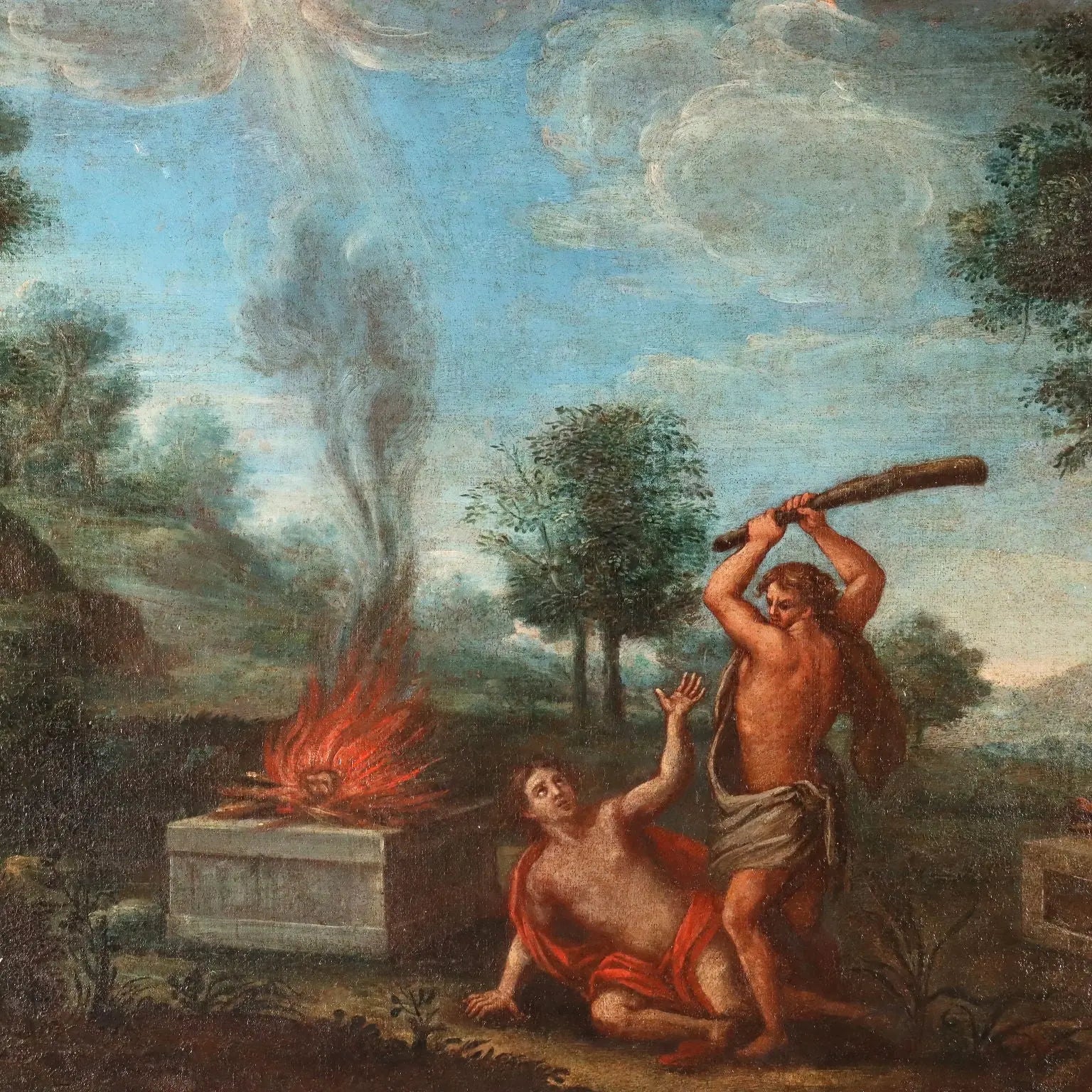 Cain and Abel Antique Painting Northern Europe XVII-XVIII Century | Art | Antique Painting