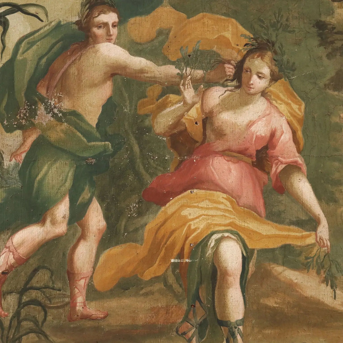 Apollo and Daphne Antique Painting Oil on Canvas XVIII Century | Art | Antique Painting