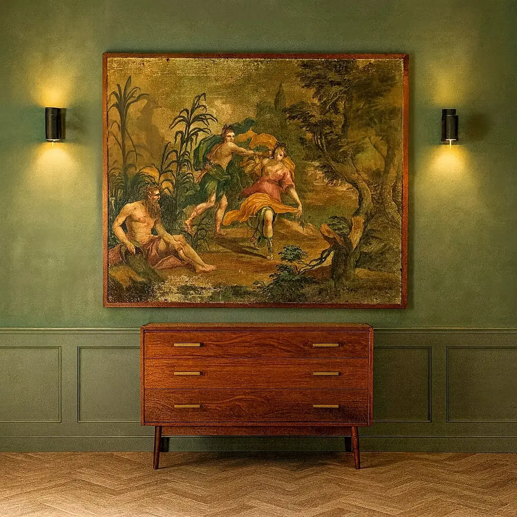 Apollo and Daphne Antique Painting Oil on Canvas XVIII Century | Art | Antique Painting
