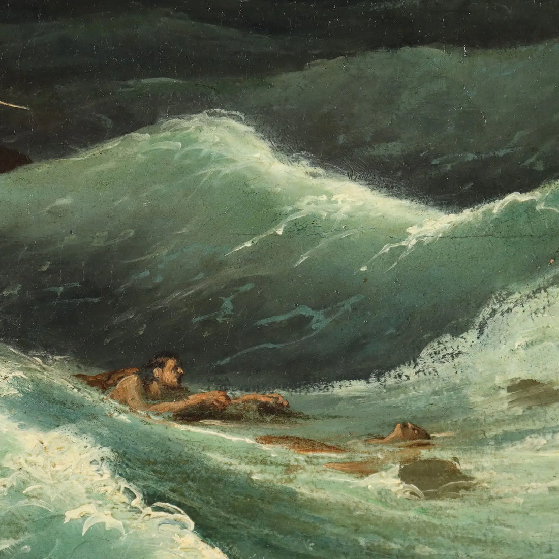 Antique Painting The Shipwreck Oil on Canvas Italy XIX Century | Art | Antique Painting