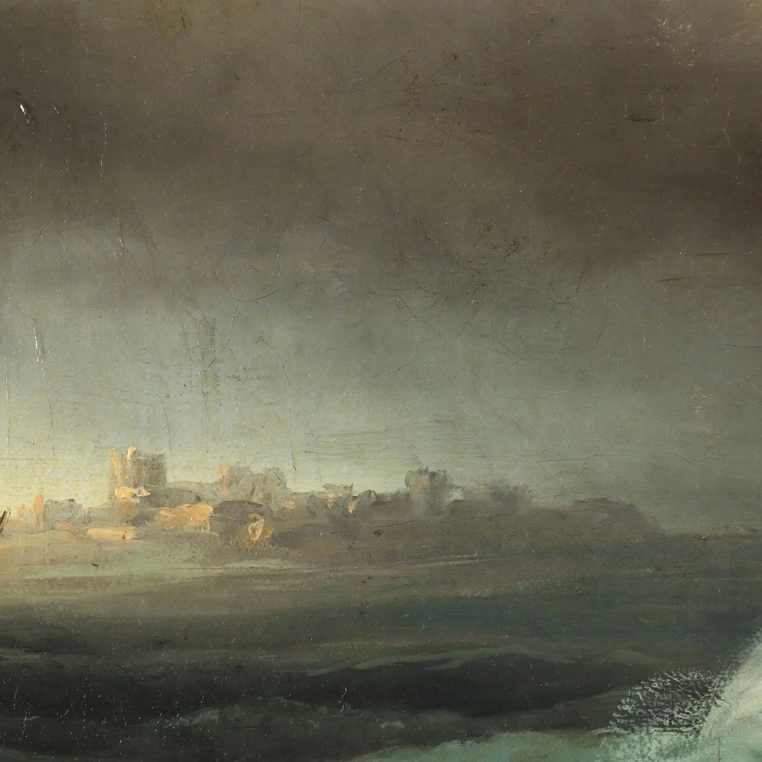 Antique Painting The Shipwreck Oil on Canvas Italy XIX Century | Art | Antique Painting
