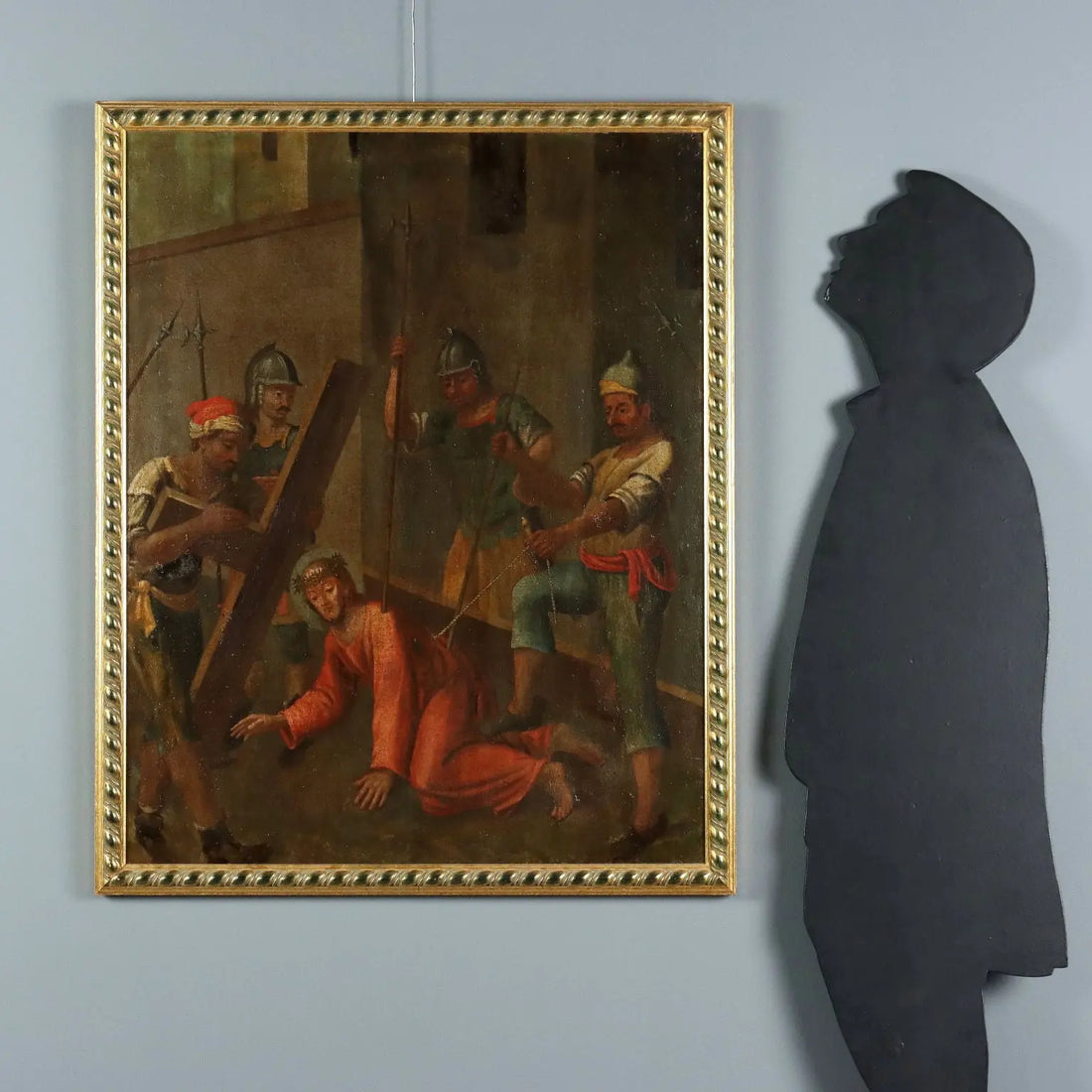 The Way of The Cross Antique Painting Oil on Canvas XVII-XVIII Century | Art | Antique Painting