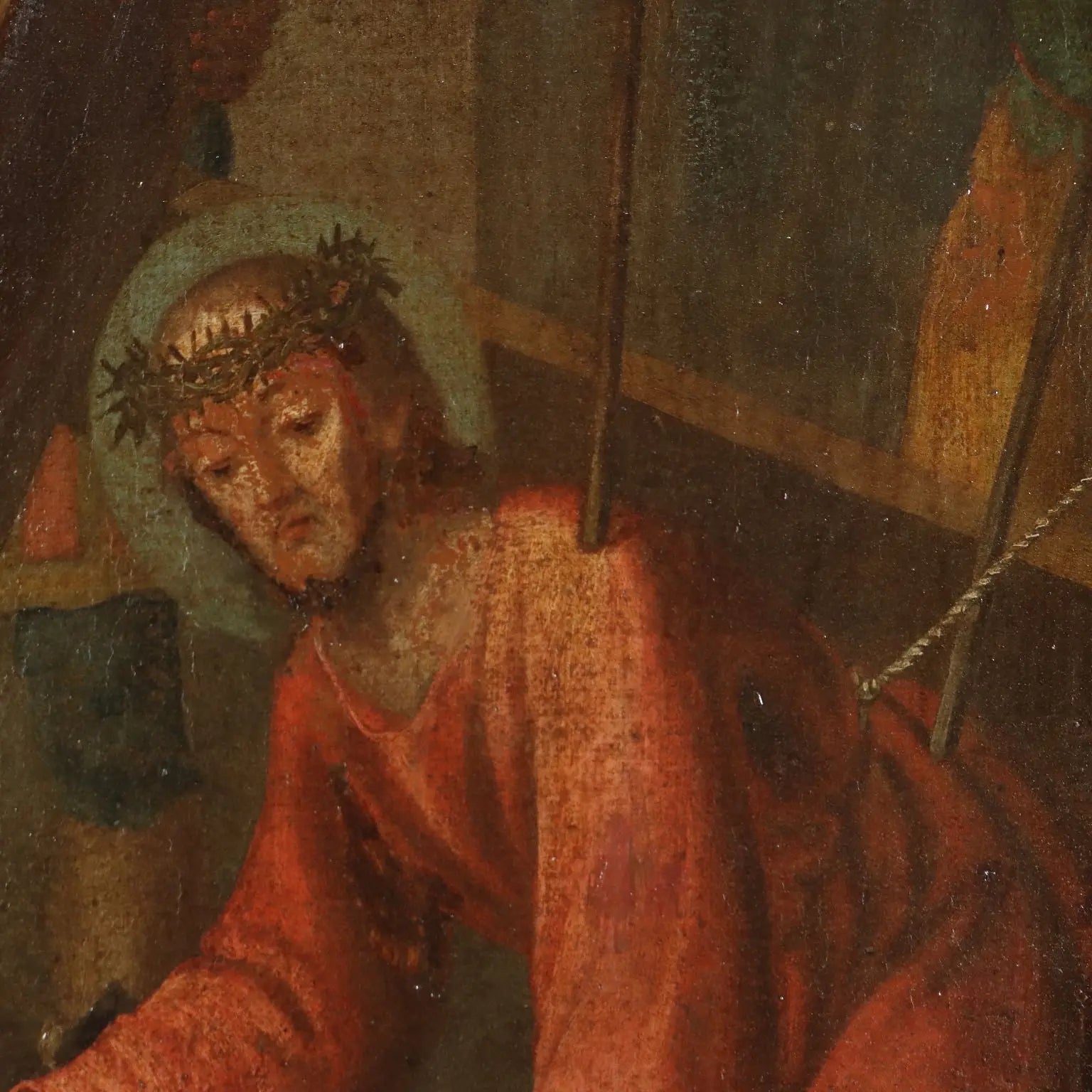 The Way of The Cross Antique Painting Oil on Canvas XVII-XVIII Century | Art | Antique Painting