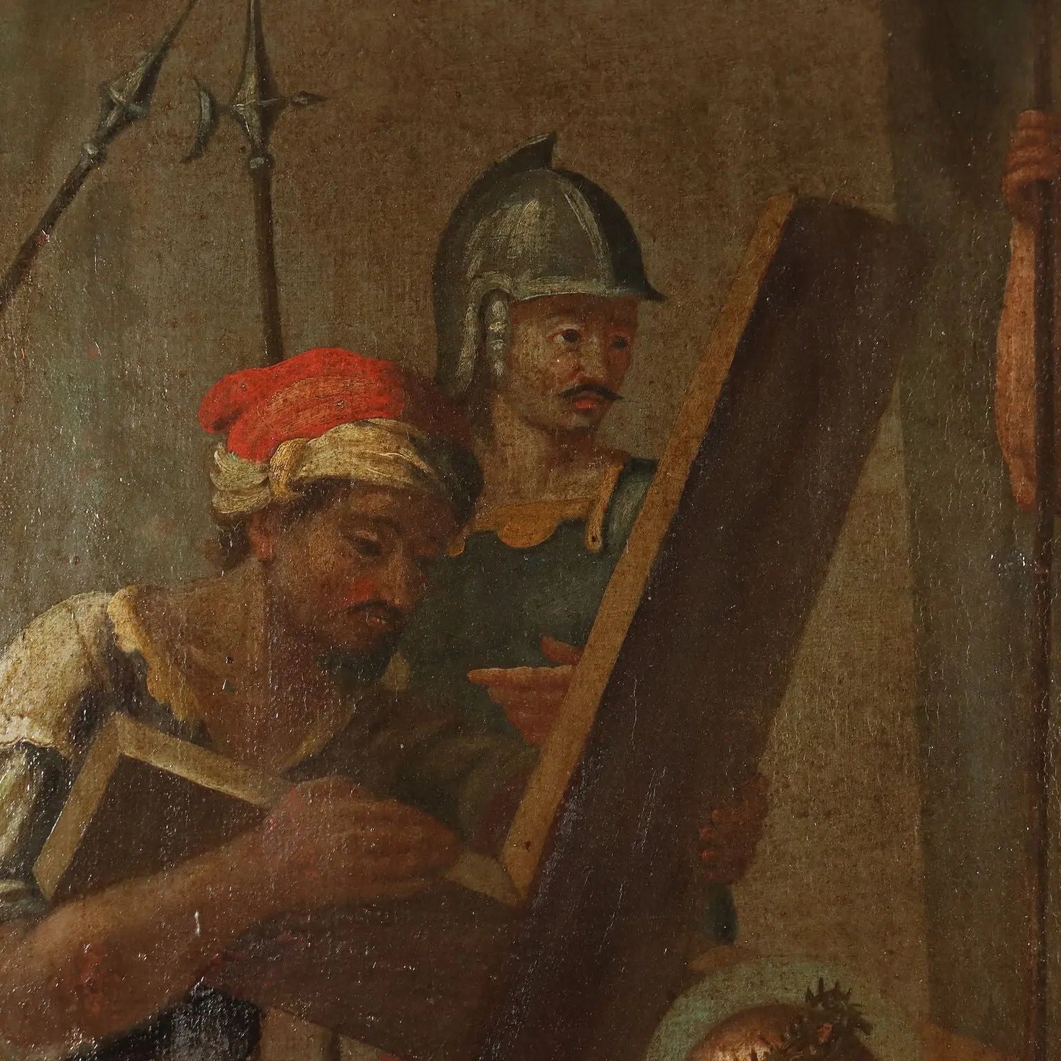 The Way of The Cross Antique Painting Oil on Canvas XVII-XVIII Century | Art | Antique Painting