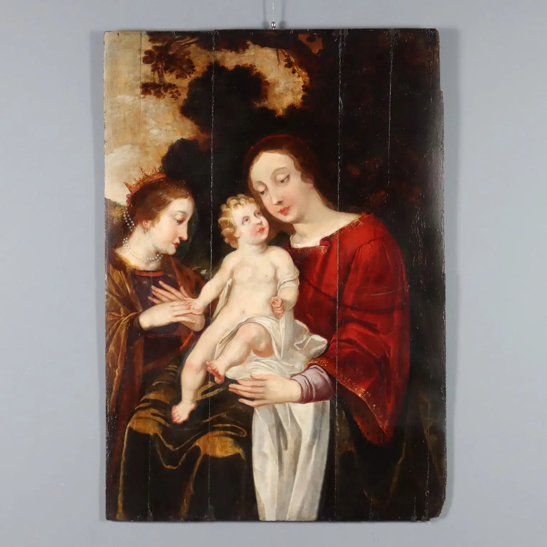 Antique Painting The Mystical Marriage of St. Catherine XVI Century | Art | Antique Painting