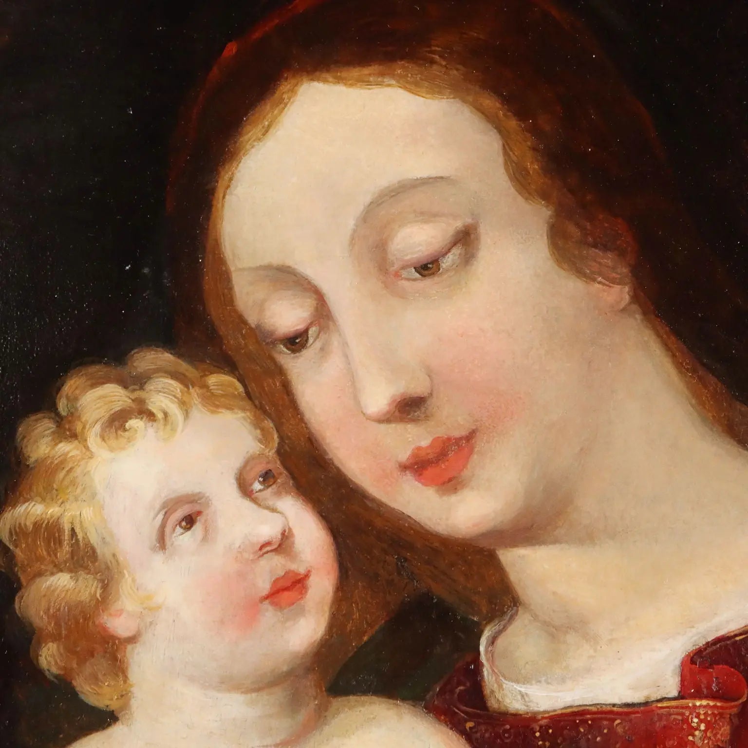 Antique Painting The Mystical Marriage of St. Catherine XVI Century | Art | Antique Painting