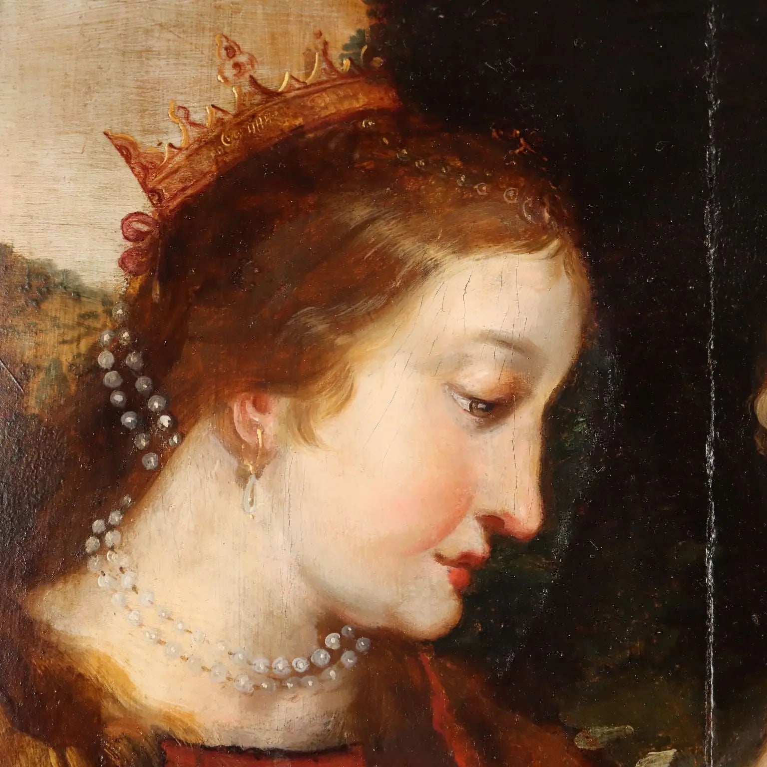 Antique Painting The Mystical Marriage of St. Catherine XVI Century | Art | Antique Painting