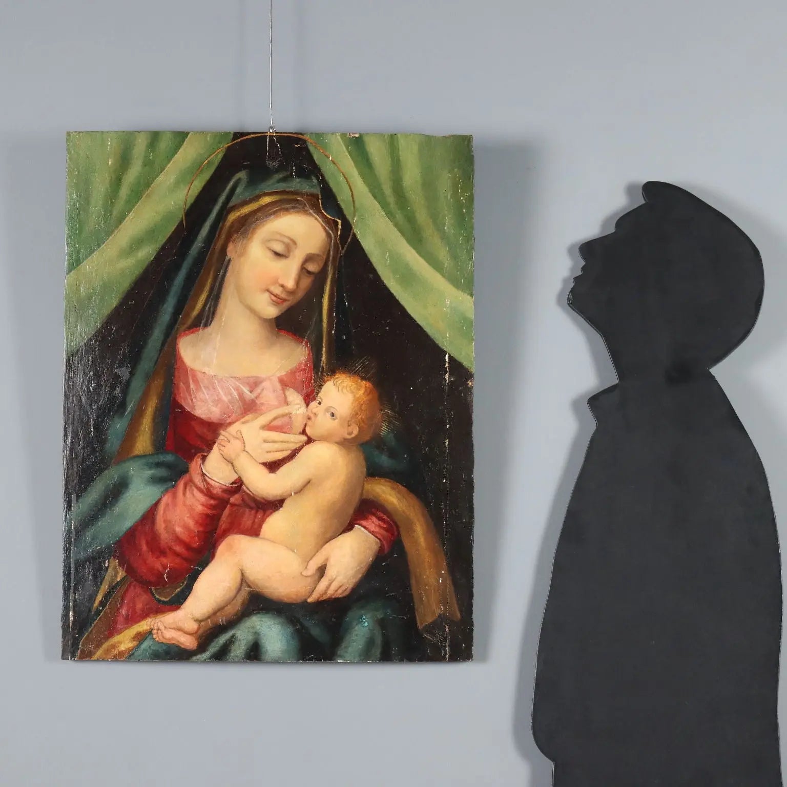 Antique Painting Virgin Mary with Jesus Child XVI Century | Art | Antique Painting