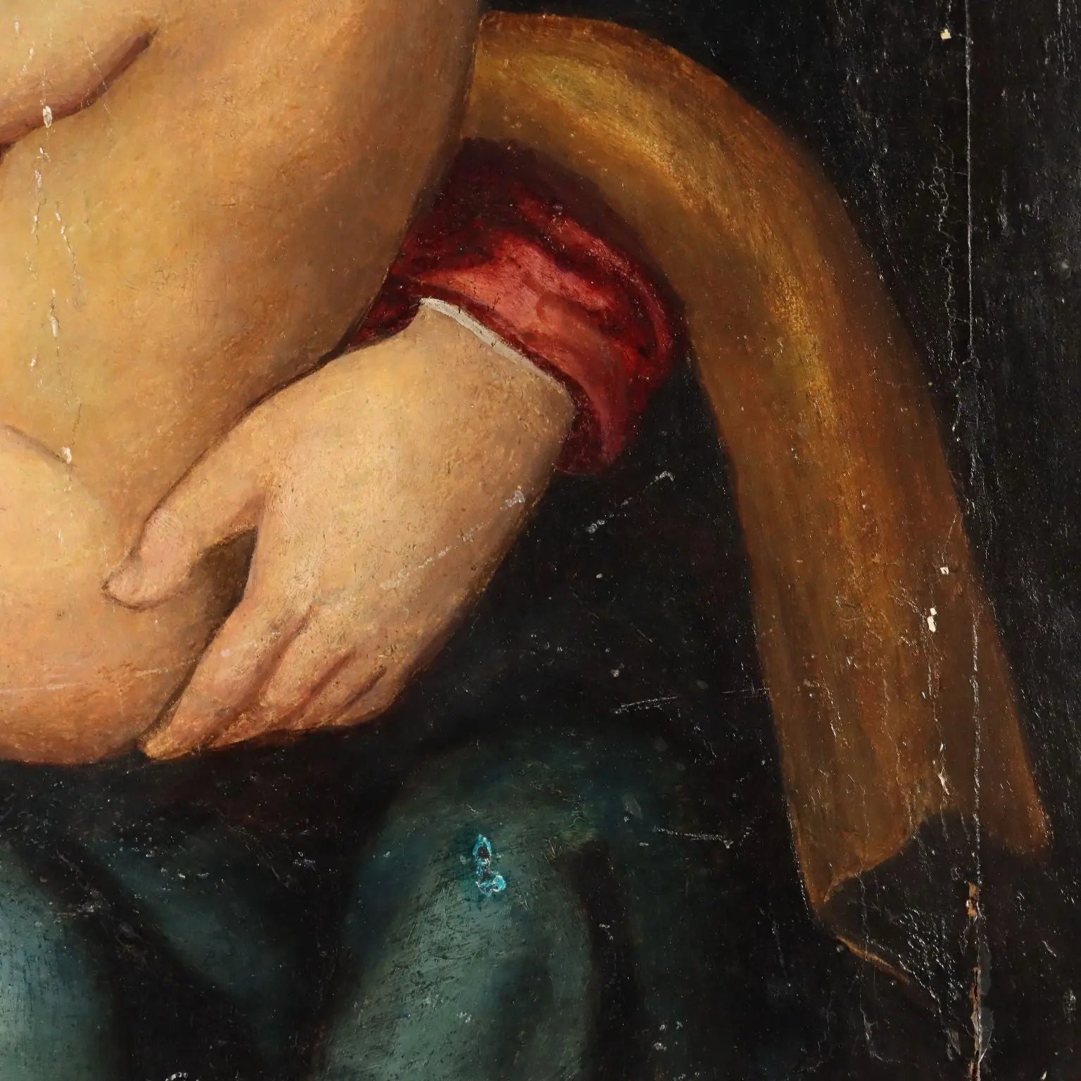 Antique Painting Virgin Mary with Jesus Child XVI Century | Art | Antique Painting