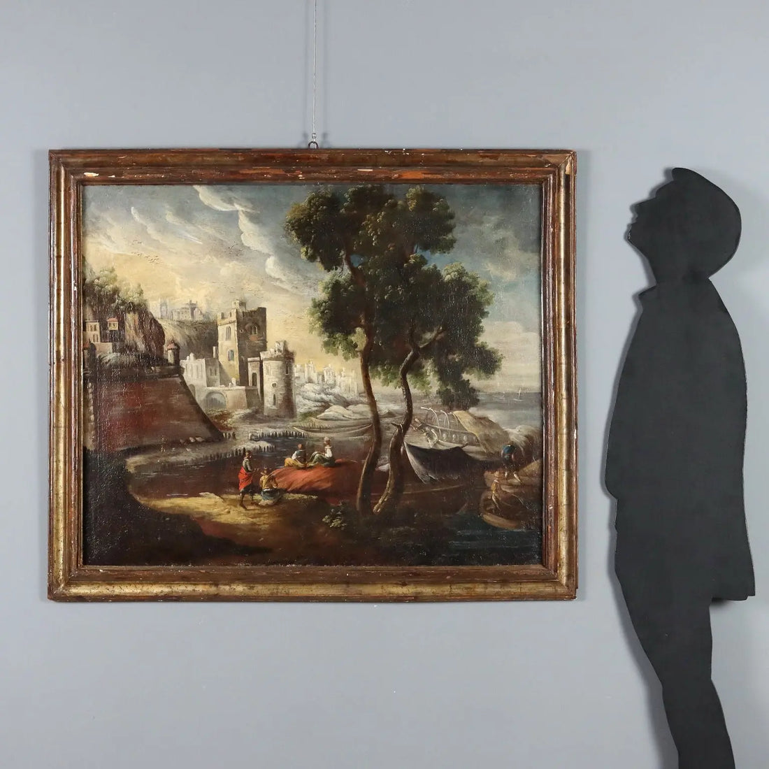Antique Painting Landscape with Buildings Oil on Canvas XVIII Century | Art | Antique Painting