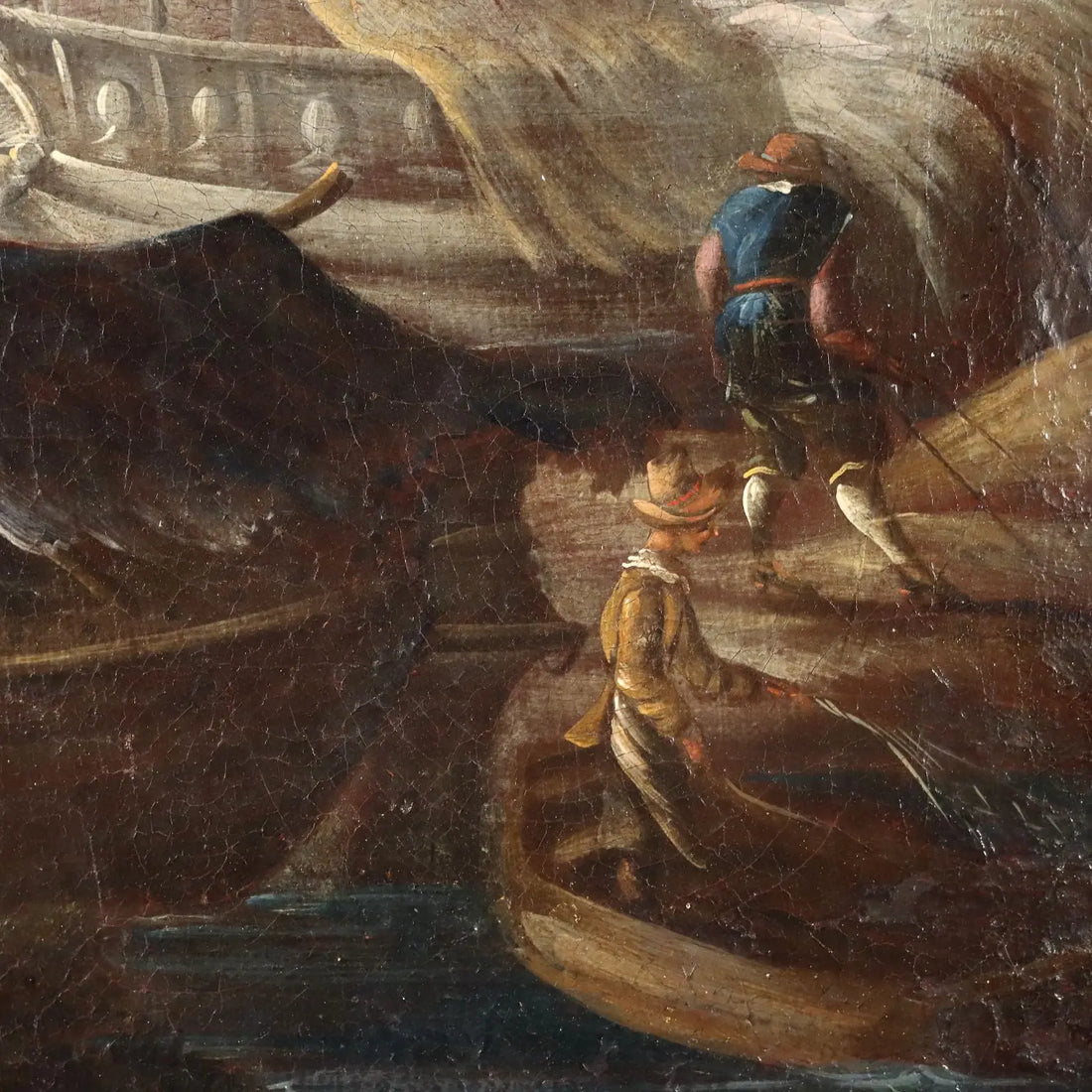 Antique Painting Landscape with Buildings Oil on Canvas XVIII Century | Art | Antique Painting