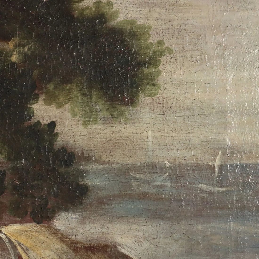 Antique Painting Landscape with Buildings Oil on Canvas XVIII Century | Art | Antique Painting