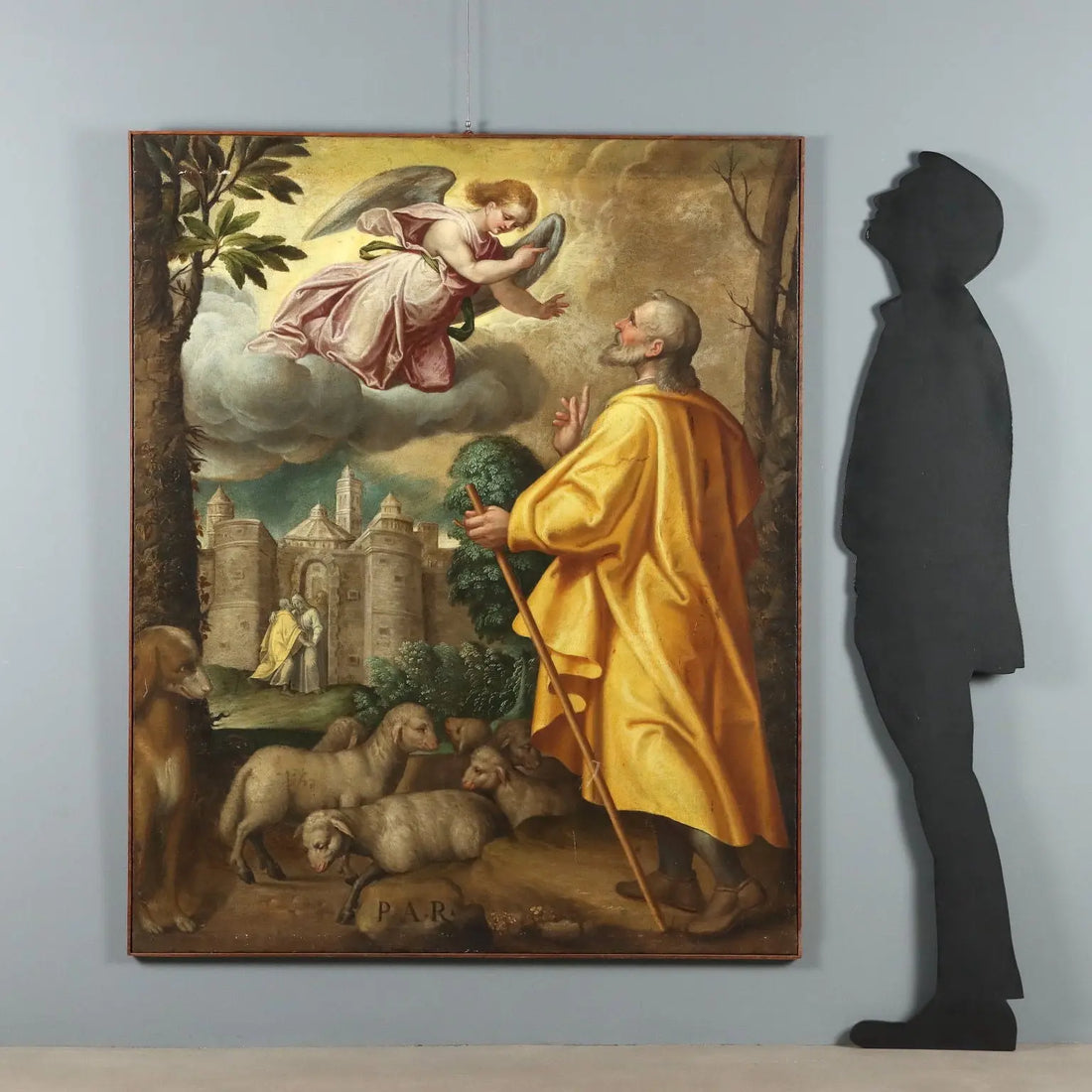 Antique Painting Saint Joachim and the Angel Oil on Canvas XVI Century | Art | Antique Painting