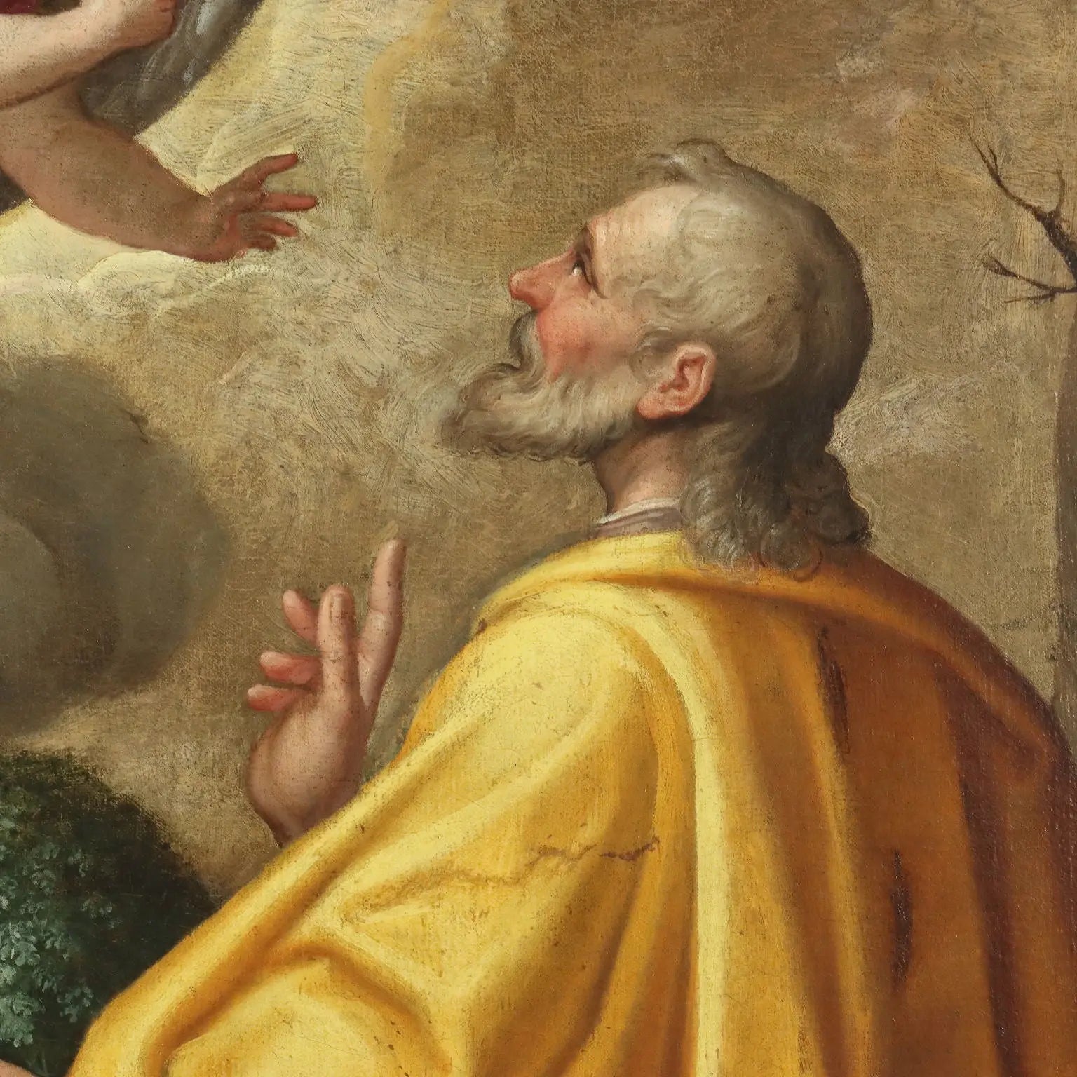 Antique Painting Saint Joachim and the Angel Oil on Canvas XVI Century | Art | Antique Painting