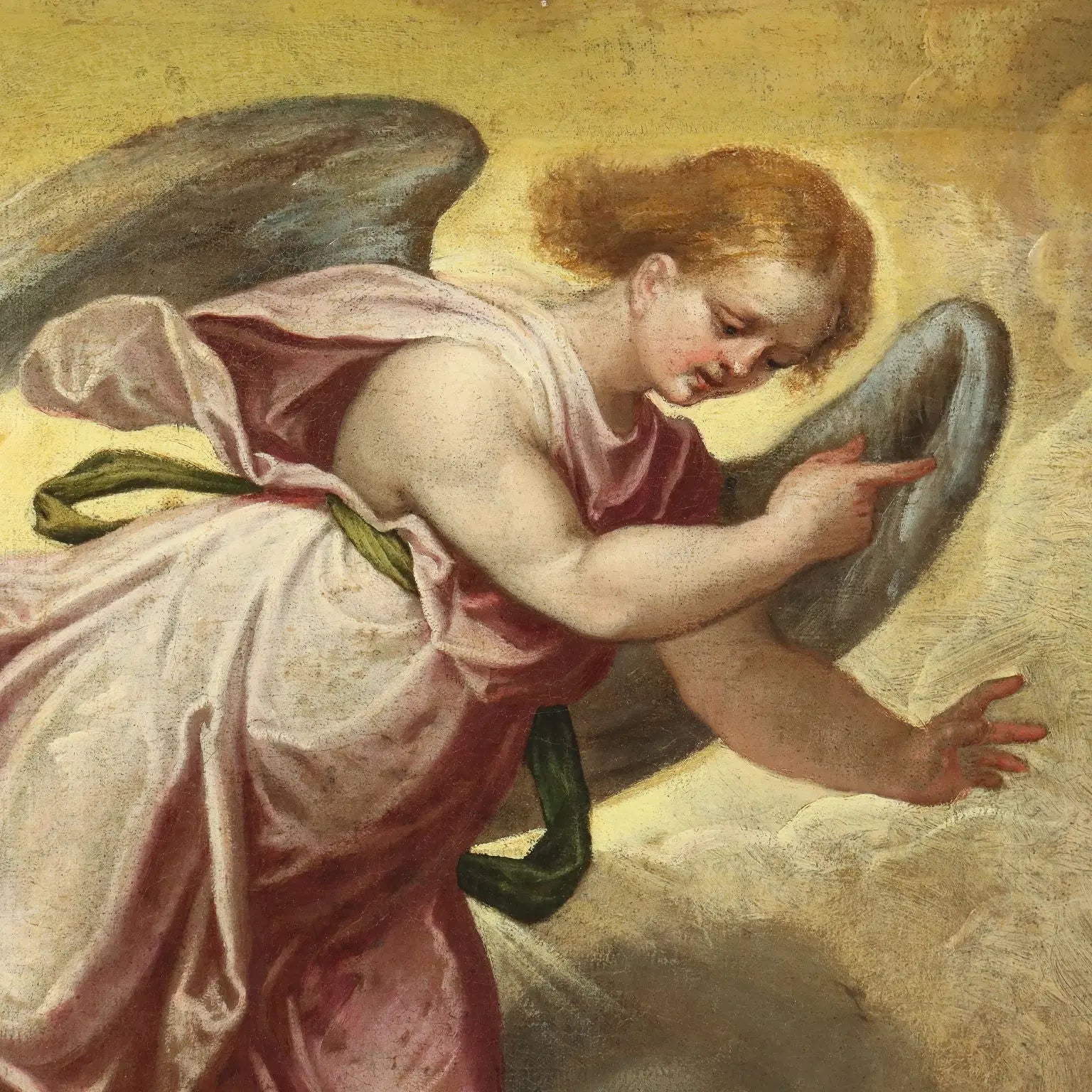 Antique Painting Saint Joachim and the Angel Oil on Canvas XVI Century | Art | Antique Painting