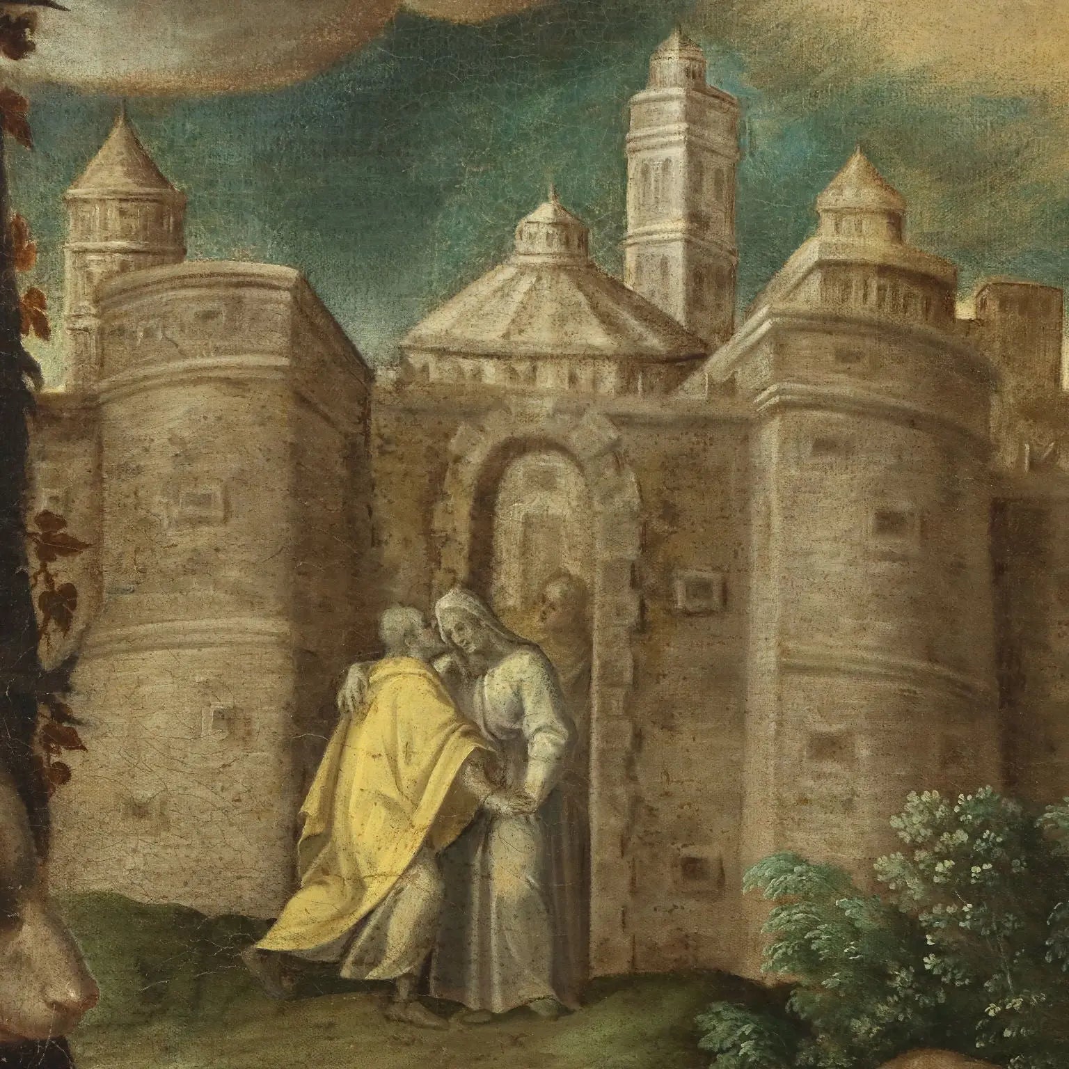 Antique Painting Saint Joachim and the Angel Oil on Canvas XVI Century | Art | Antique Painting