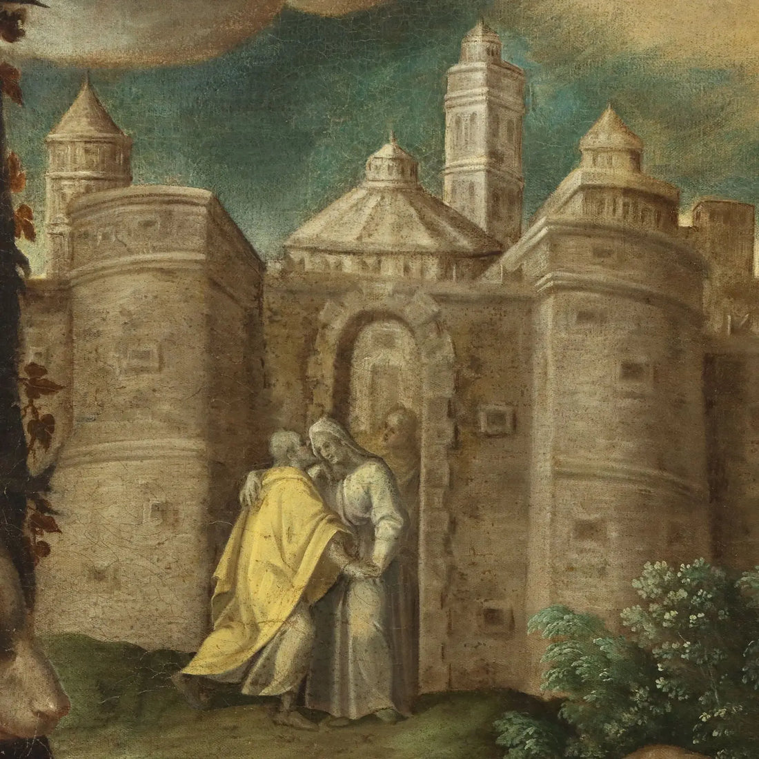 Antique Painting Saint Joachim and the Angel Oil on Canvas XVI Century | Art | Antique Painting
