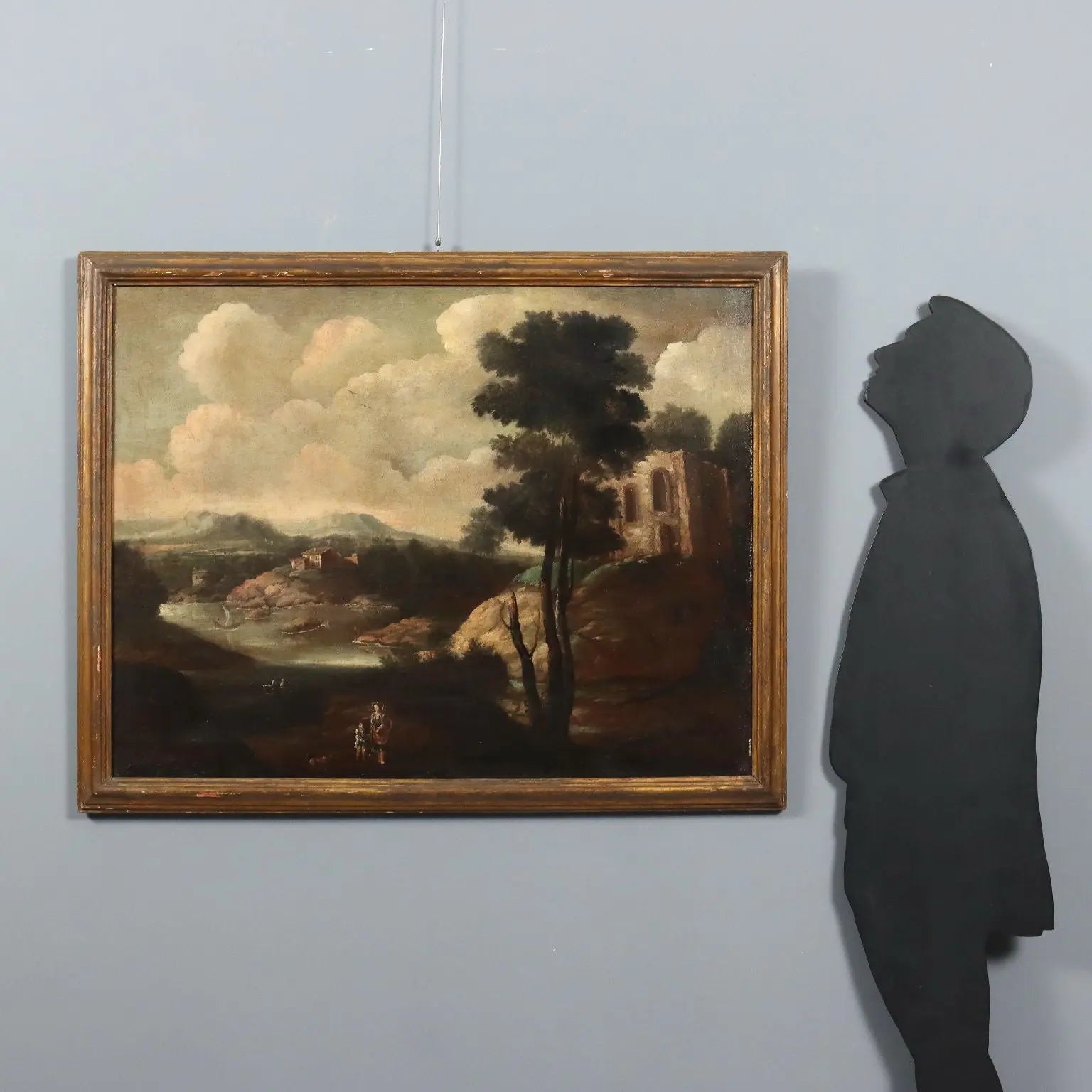 Antique Painting Landscape with Building Oil on Canvas XVIII Century | Art | Antique Painting