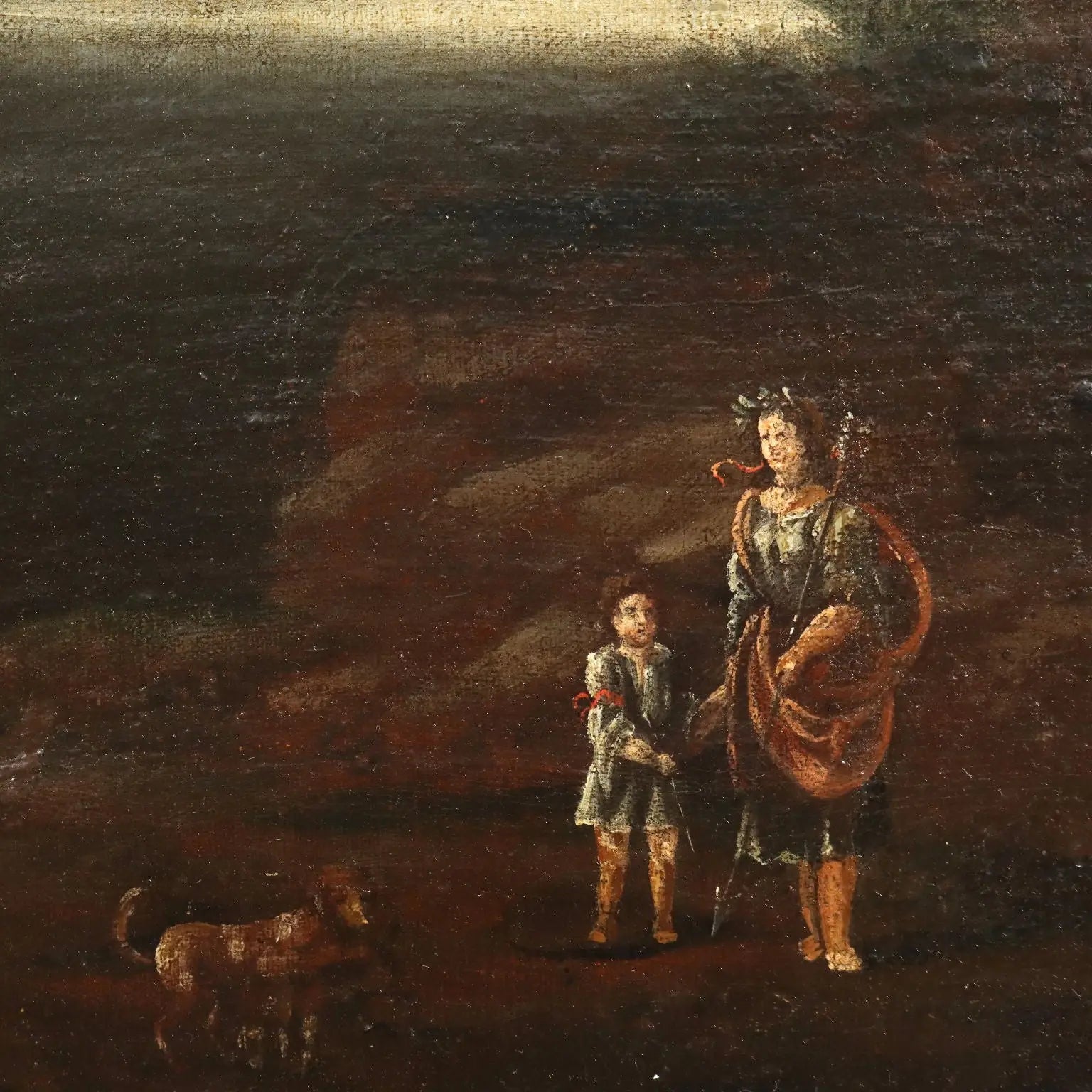 Antique Painting Landscape with Building Oil on Canvas XVIII Century | Art | Antique Painting