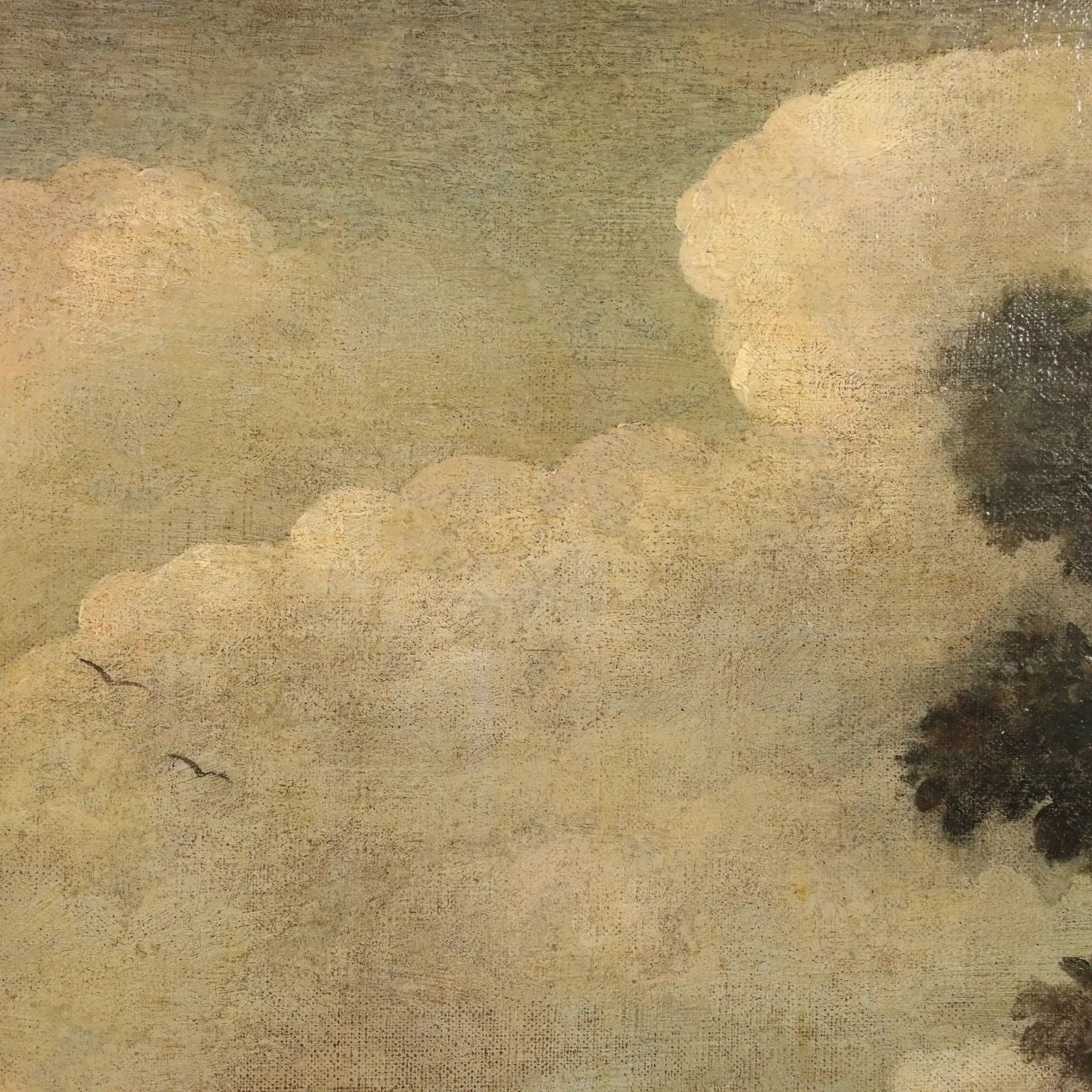 Antique Painting Landscape with Building Oil on Canvas XVIII Century | Art | Antique Painting