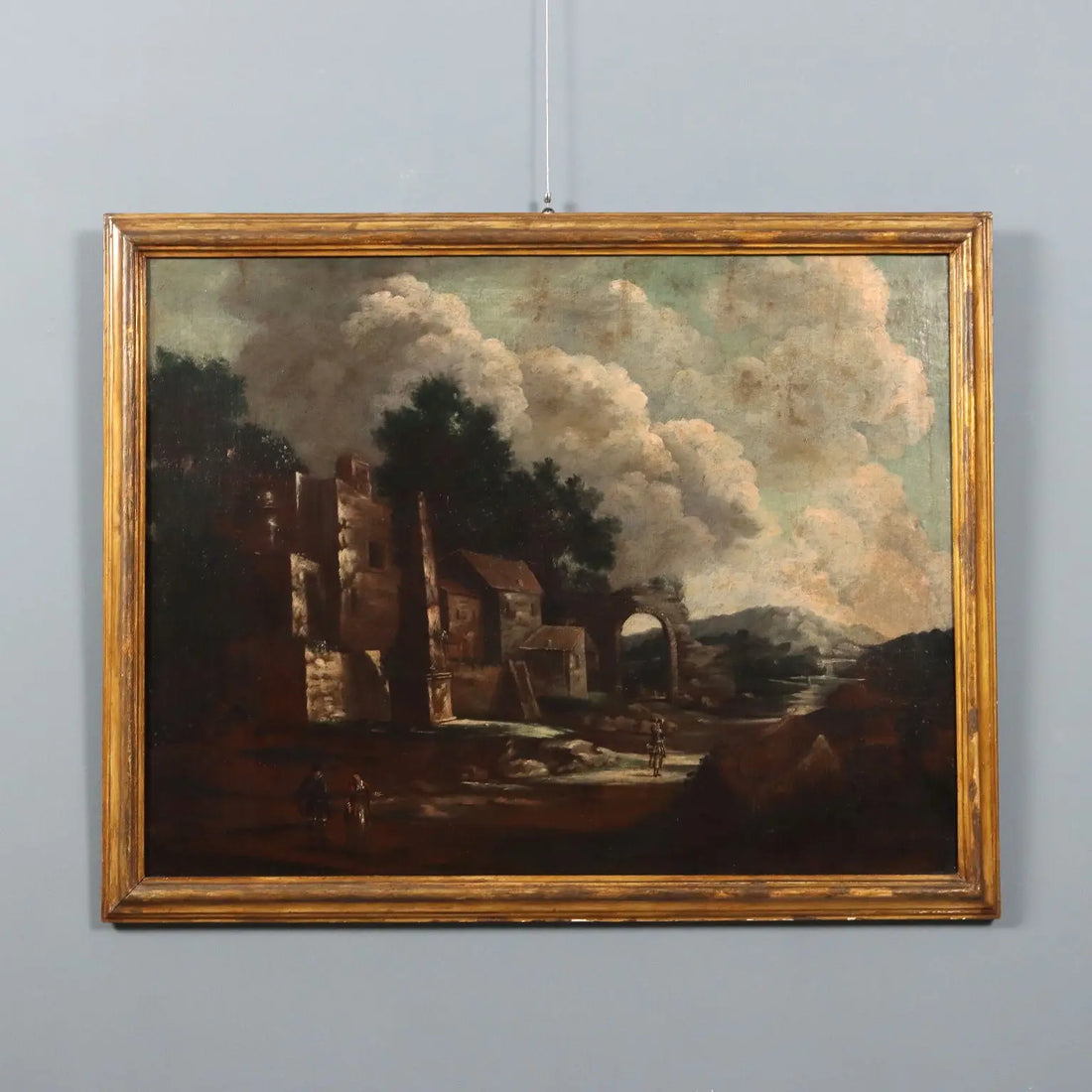Antique Painting Landscape and Figures Oil on Canvas XVIII Century | Art | Antique Painting