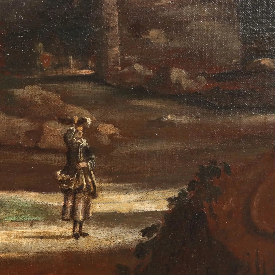 Antique Painting Landscape and Figures Oil on Canvas XVIII Century | Art | Antique Painting