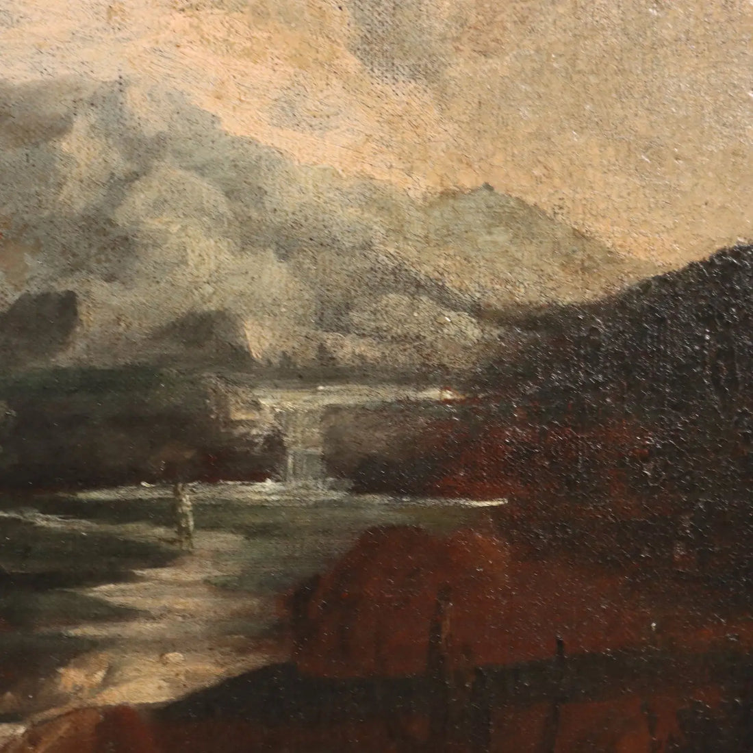 Antique Painting Landscape and Figures Oil on Canvas XVIII Century | Art | Antique Painting