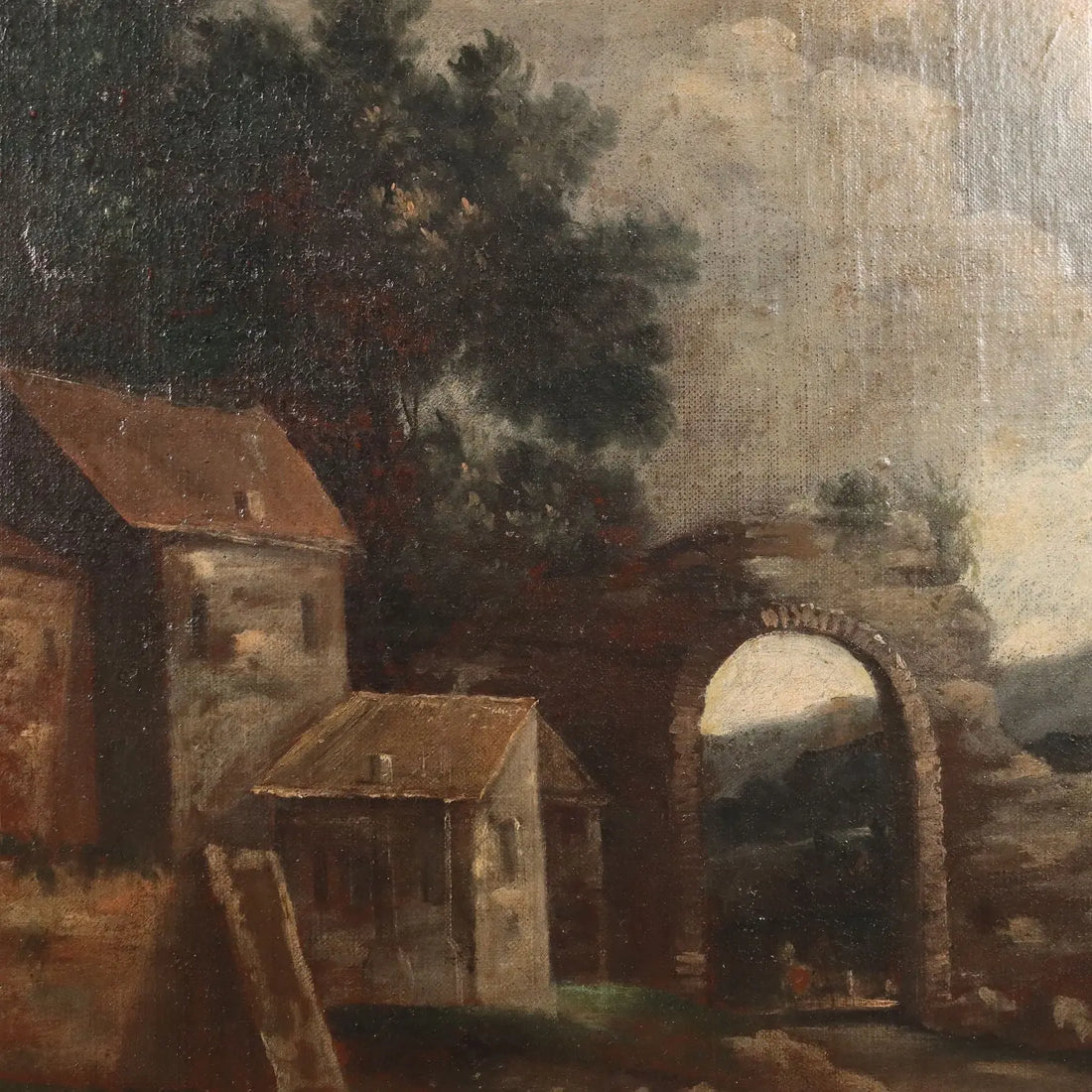 Antique Painting Landscape and Figures Oil on Canvas XVIII Century | Art | Antique Painting