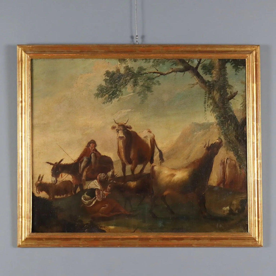 Antique Painting Landscape with Shepherds XVIII Century | Art | Antique Painting